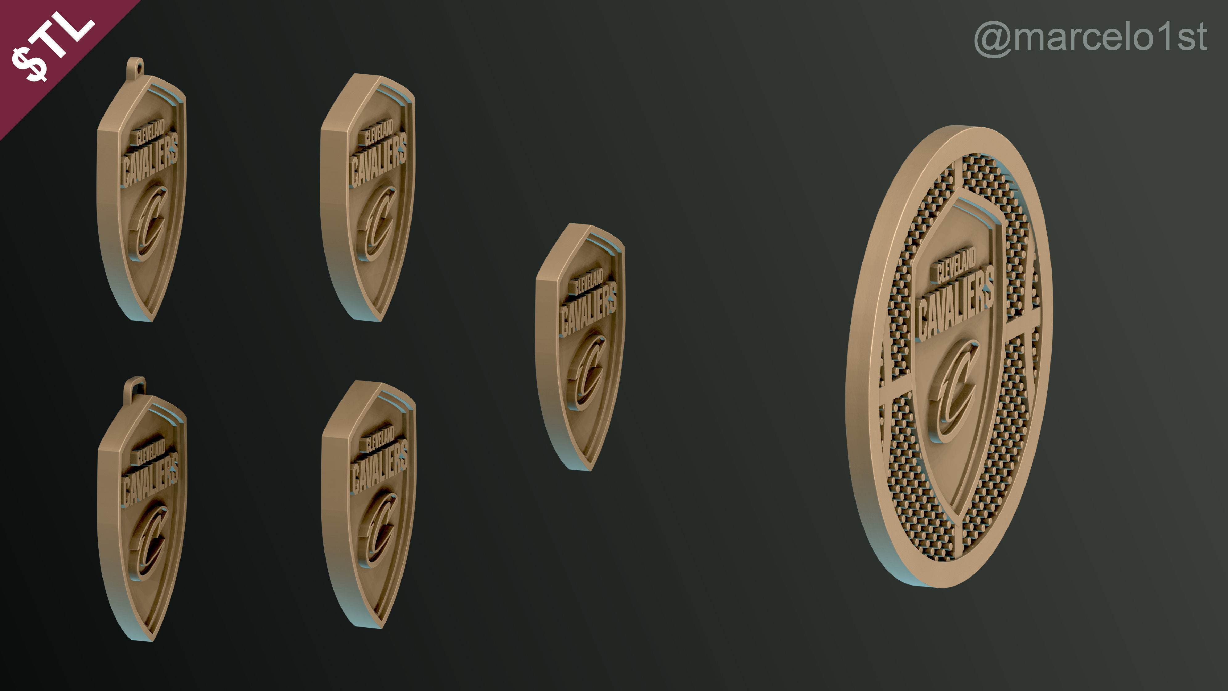 NBA CENTRAL - Cleveland Cavaliers Pack 3D print model_31