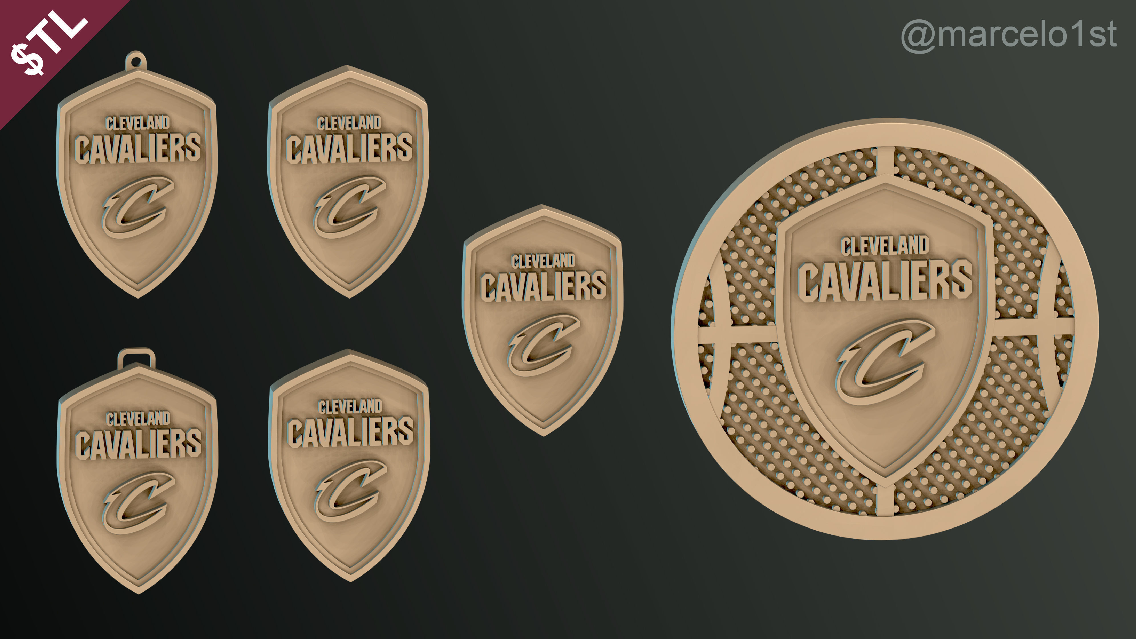 NBA CENTRAL - Cleveland Cavaliers Pack 3D print model_38