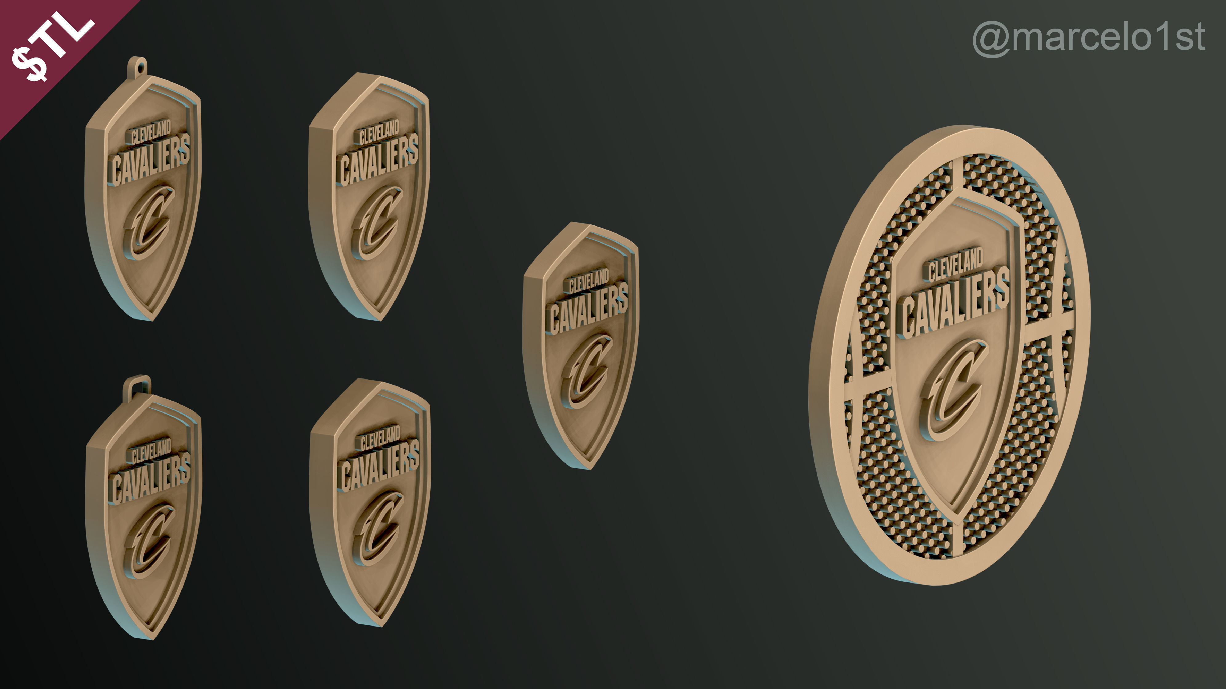 NBA CENTRAL - Cleveland Cavaliers Pack 3D print model_32