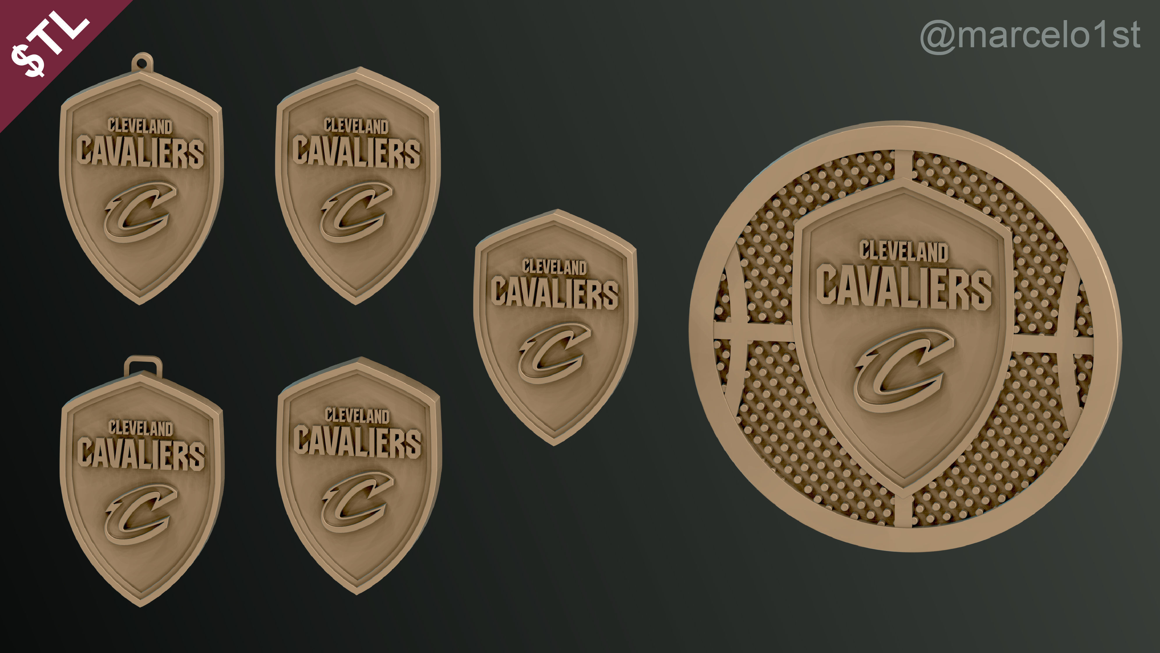 NBA CENTRAL - Cleveland Cavaliers Pack 3D print model_7