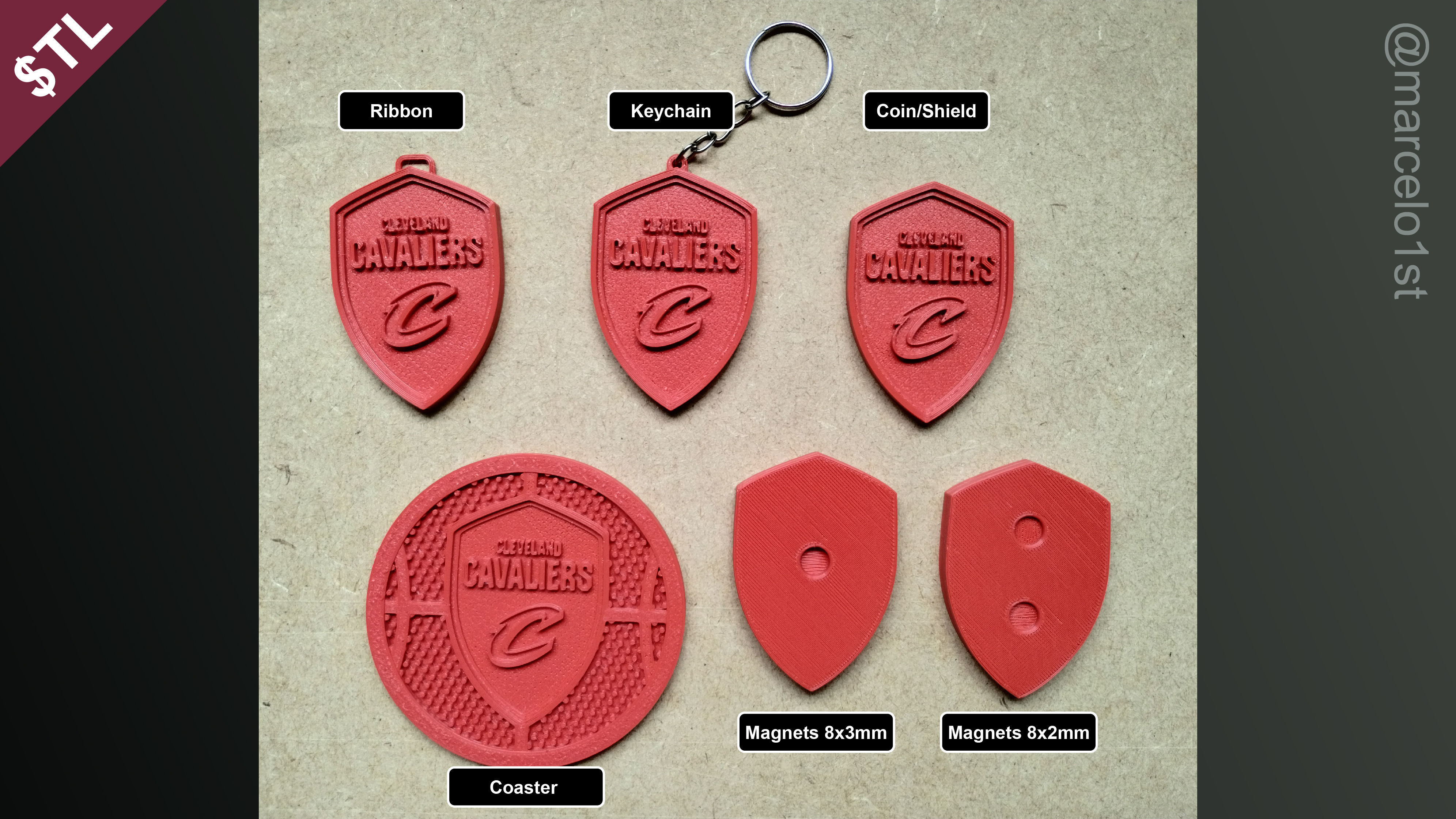 NBA CENTRAL - Cleveland Cavaliers Pack 3D print model_1