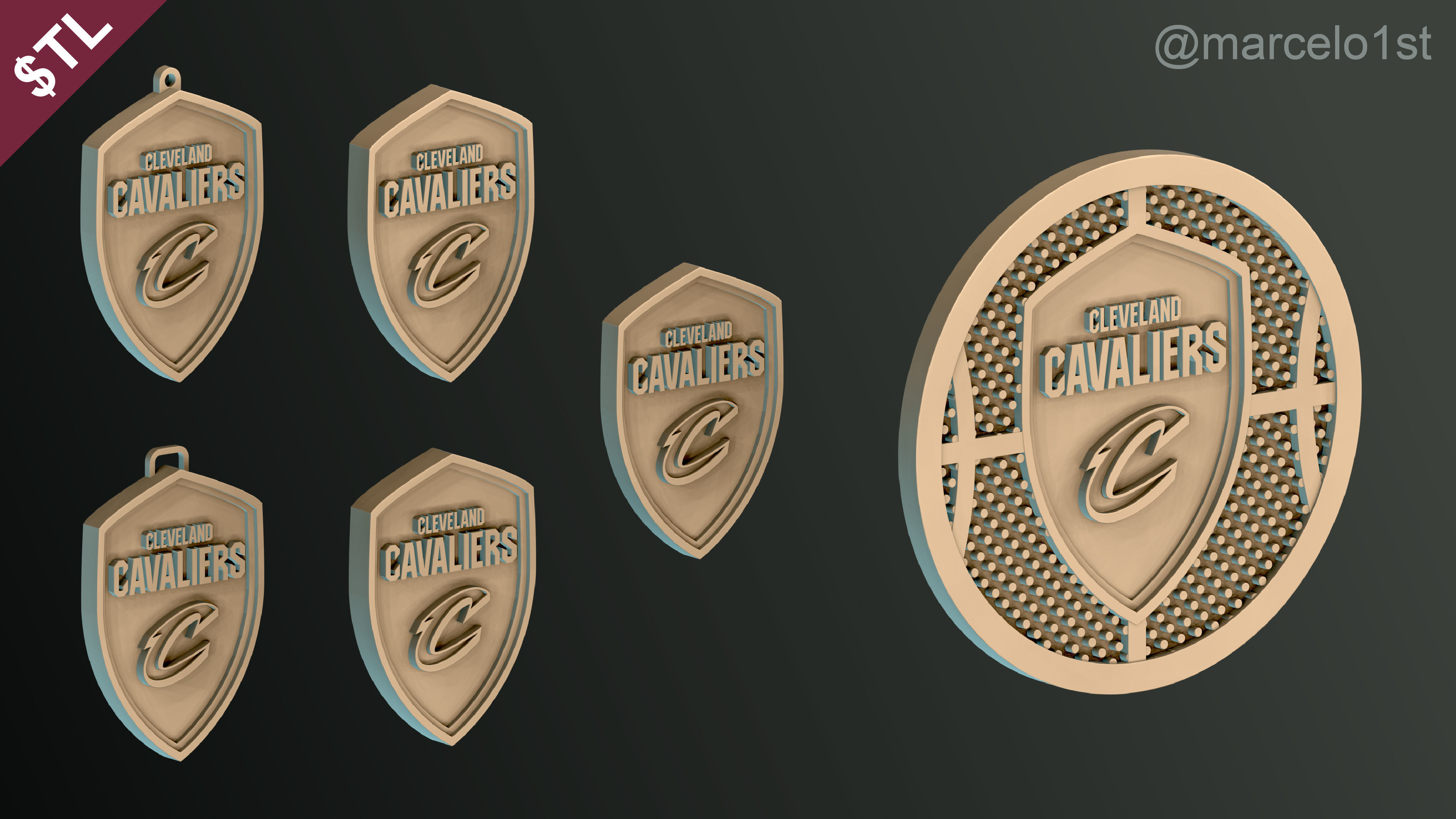 NBA CENTRAL - Cleveland Cavaliers Pack 3D print model_34