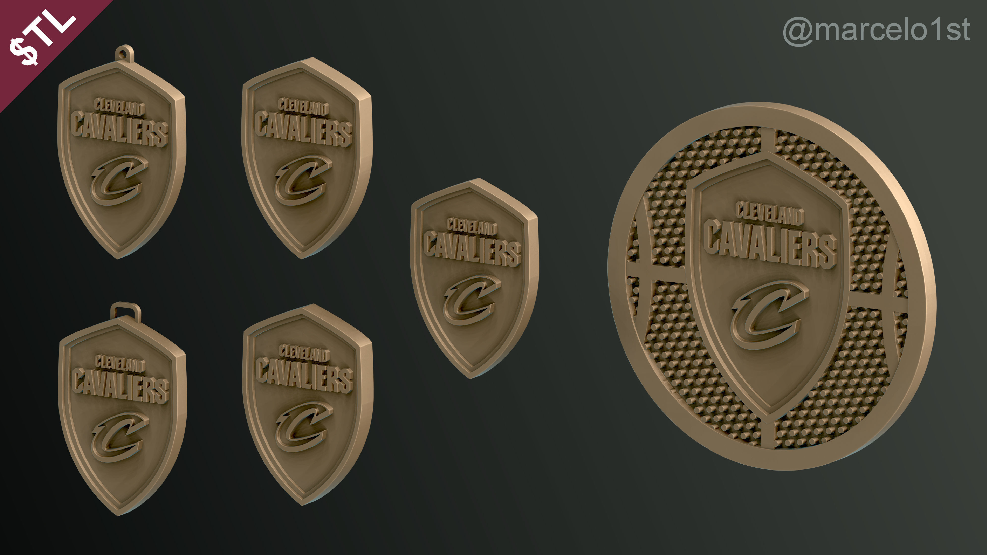 NBA CENTRAL - Cleveland Cavaliers Pack 3D print model_10