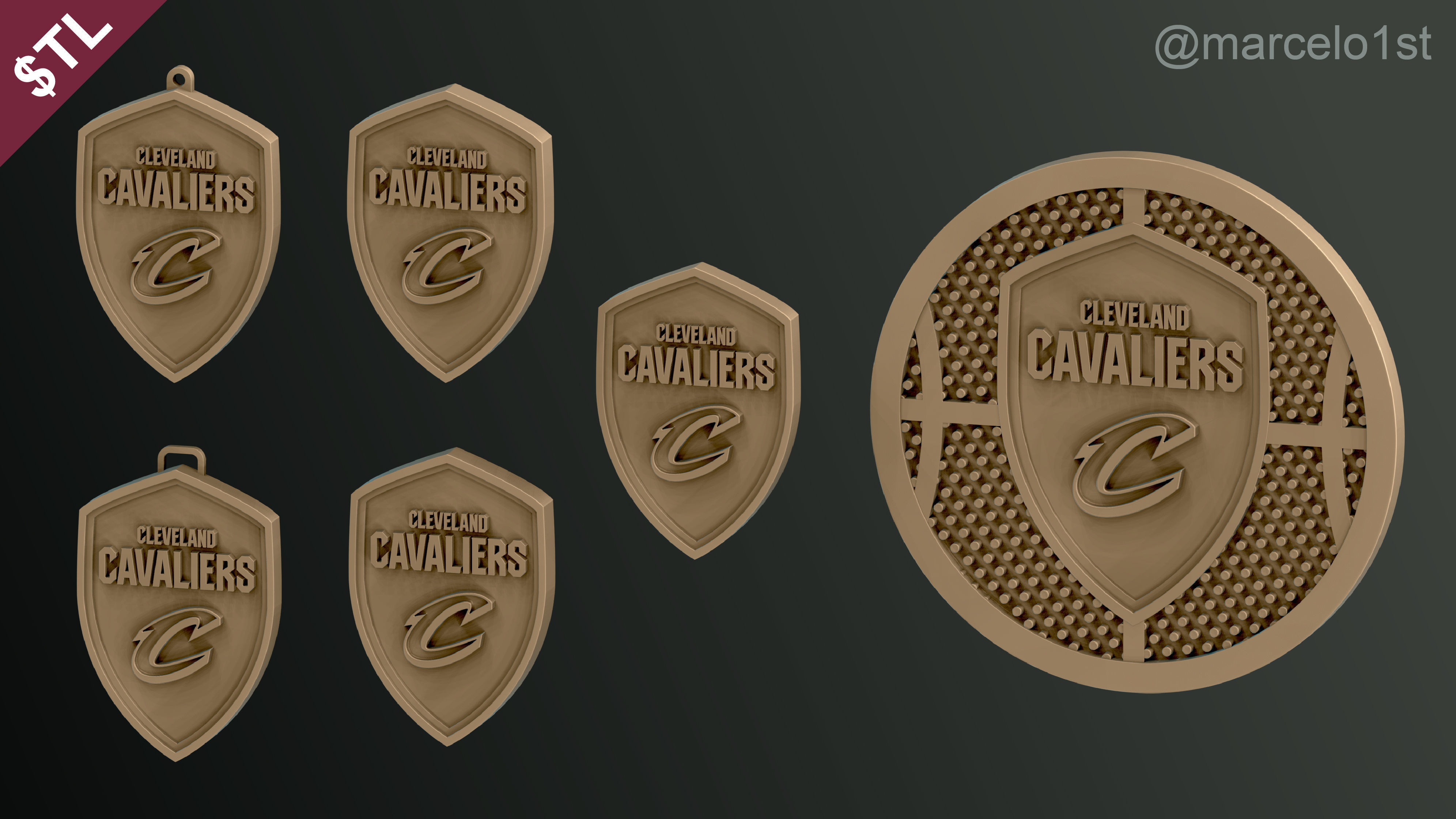 NBA CENTRAL - Cleveland Cavaliers Pack 3D print model_8