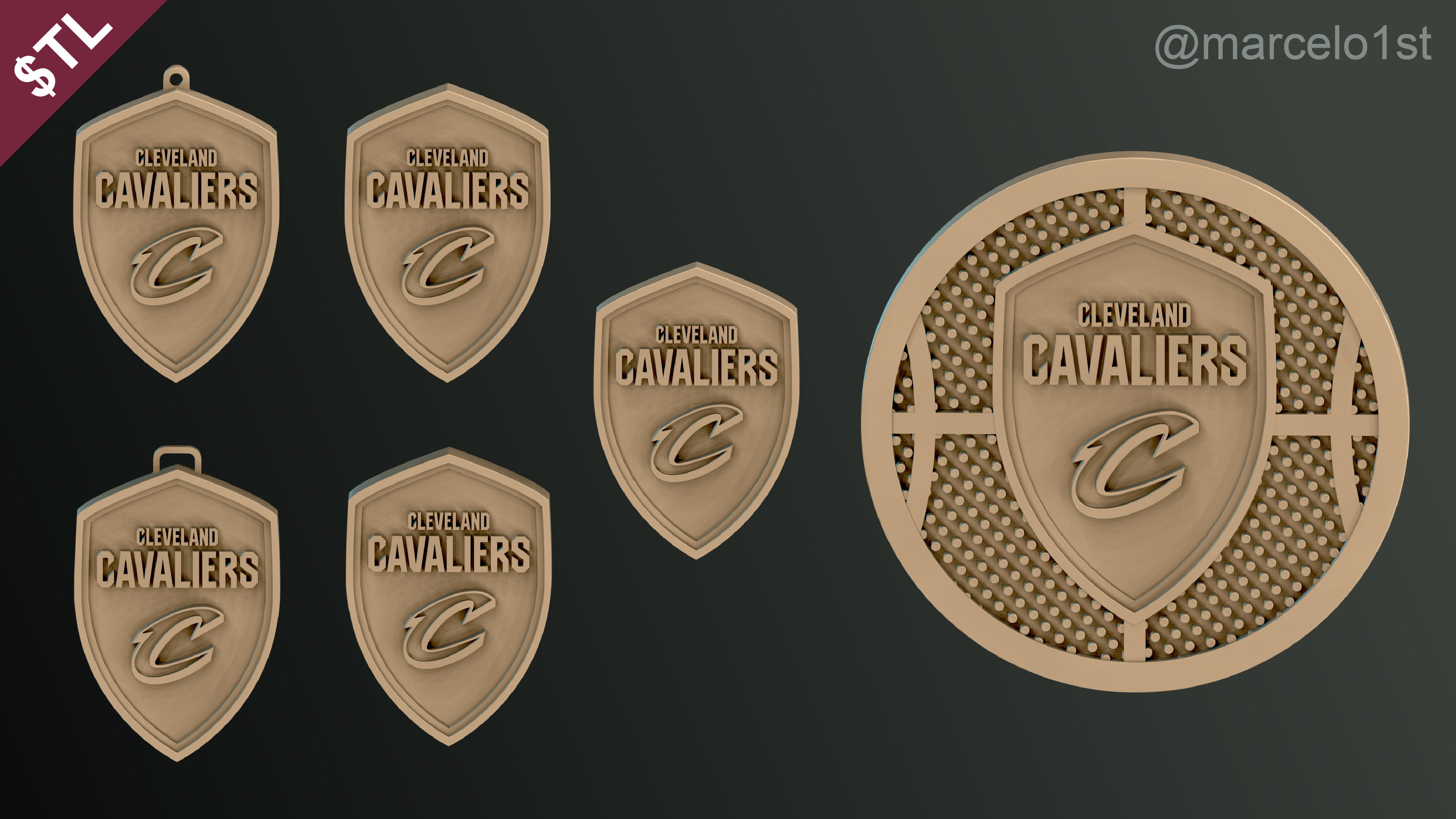 NBA CENTRAL - Cleveland Cavaliers Pack 3D print model_40
