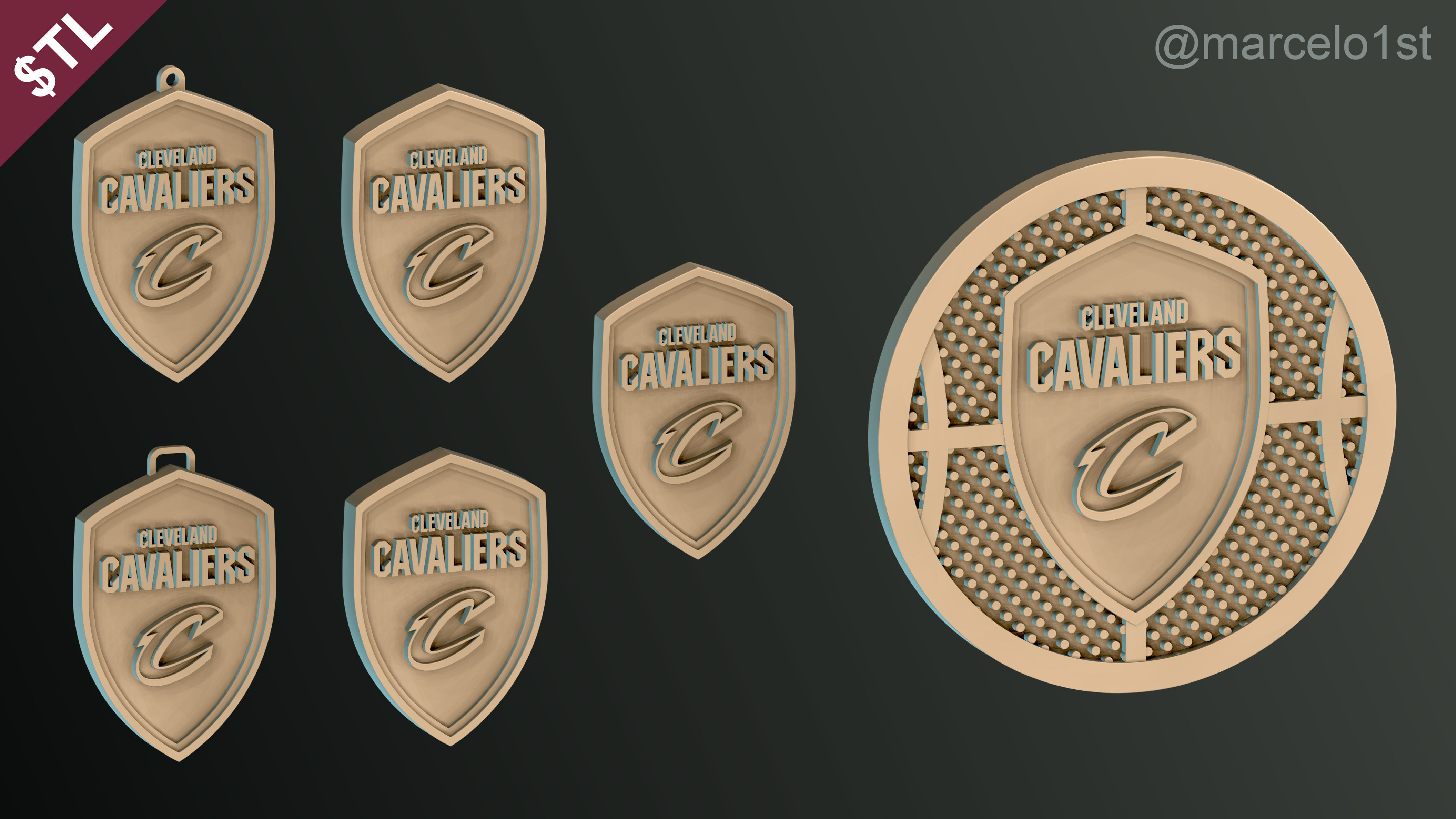 NBA CENTRAL - Cleveland Cavaliers Pack 3D print model_36
