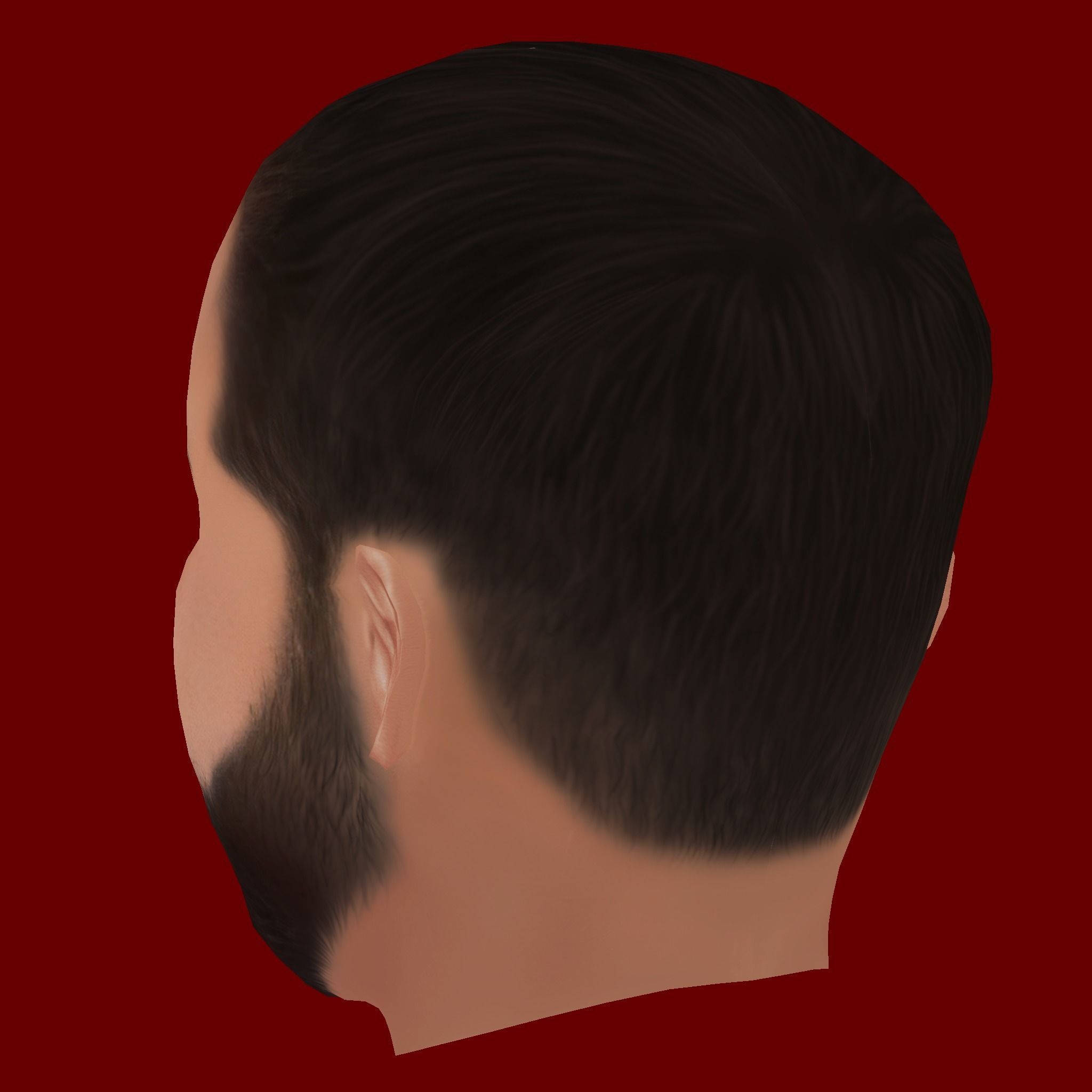 Nacho Fernandez Head - Low poly head for game Low-poly 3D model_3