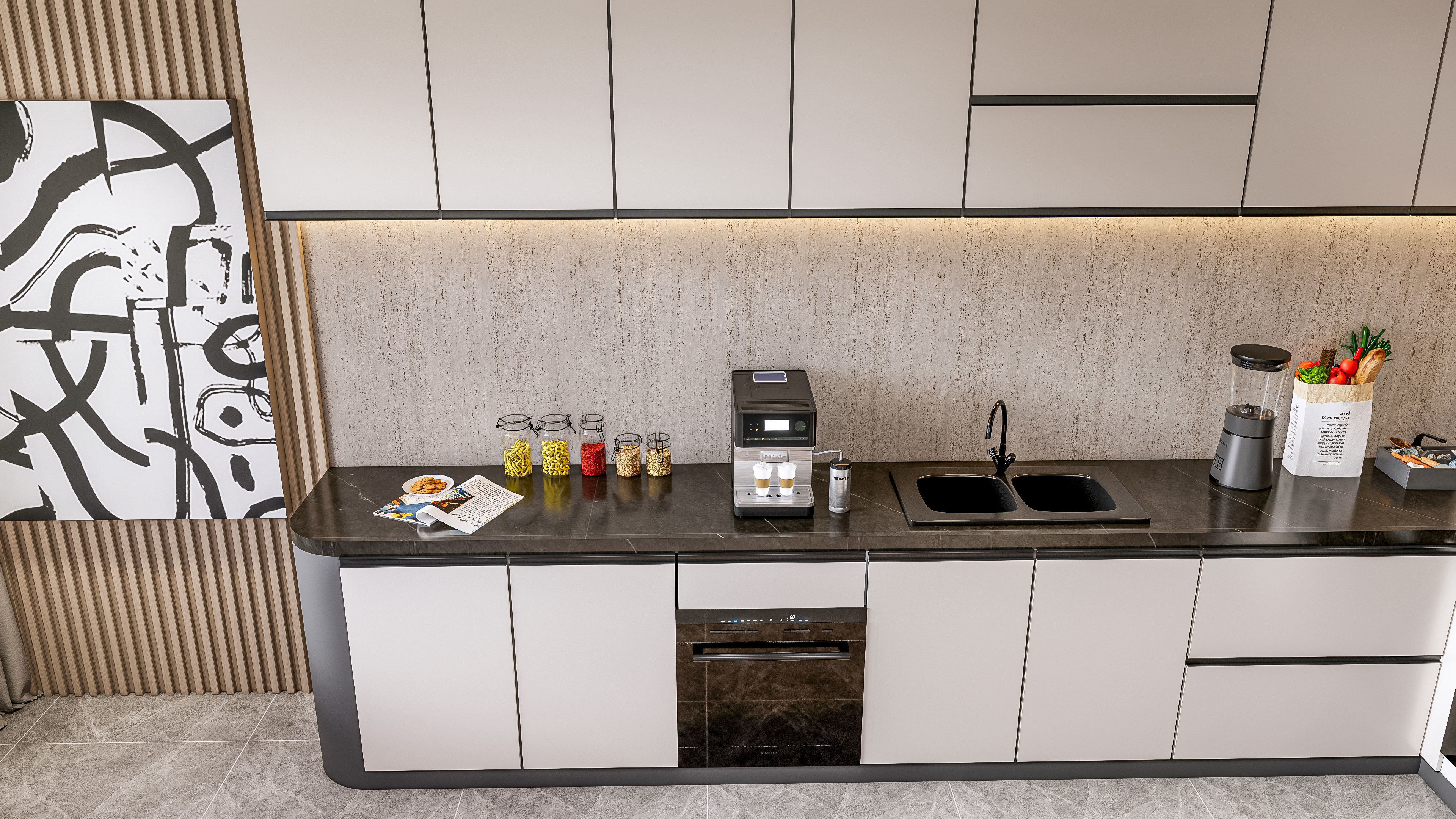 Kitchen Modern interior  0051 3D model_9