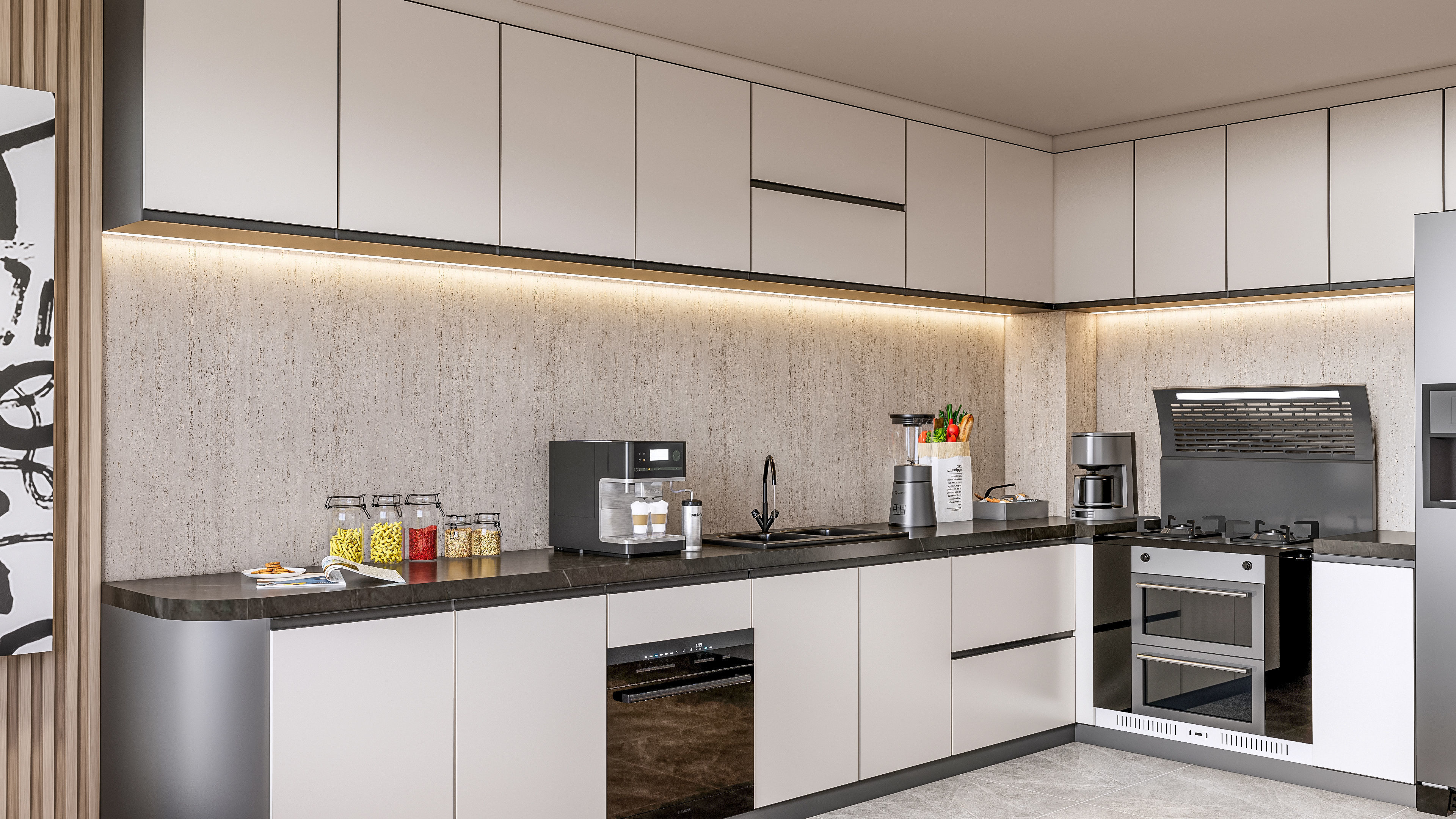 Kitchen Modern interior  0051 3D model_12