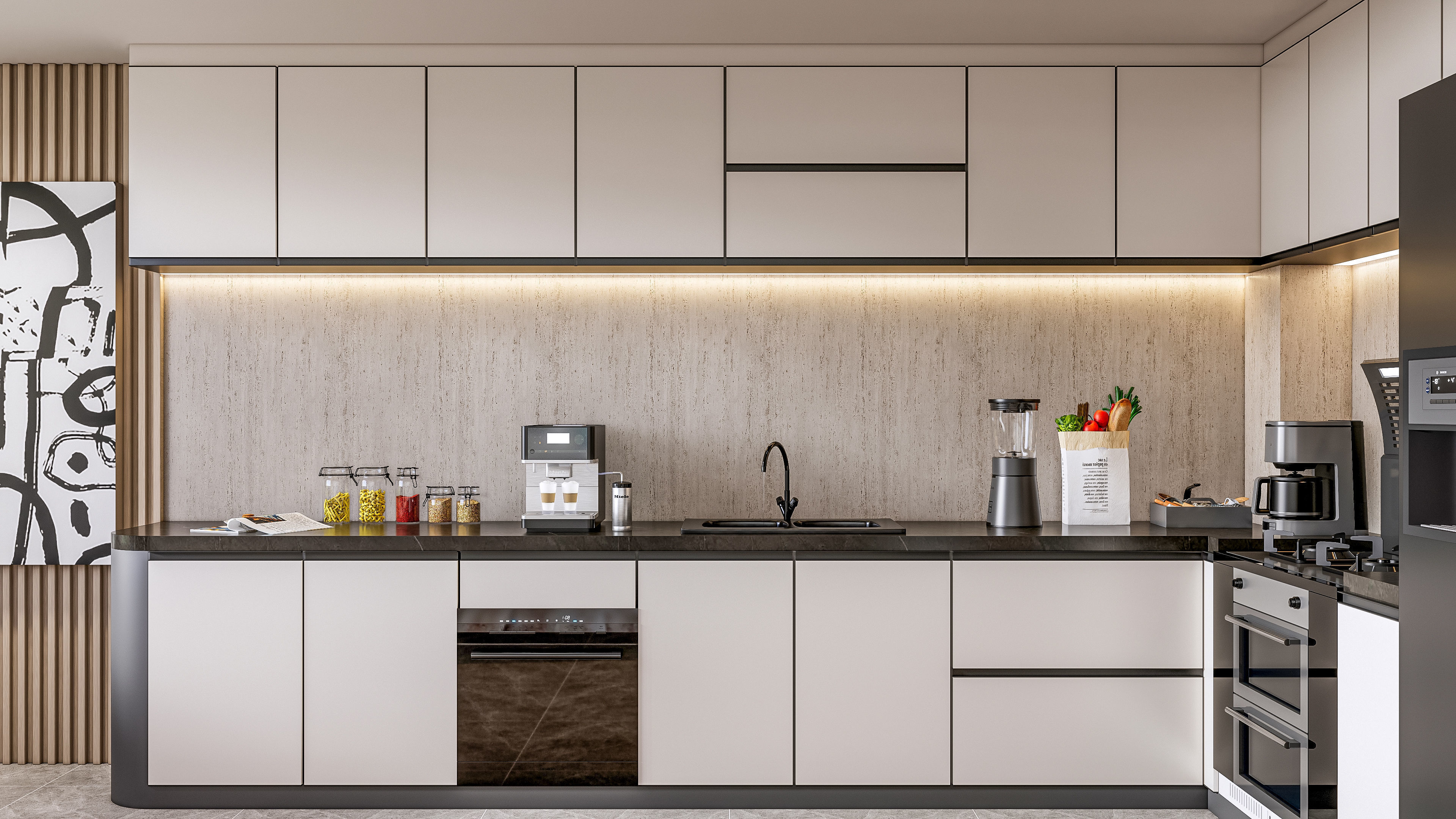 Kitchen Modern interior  0051 3D model_6