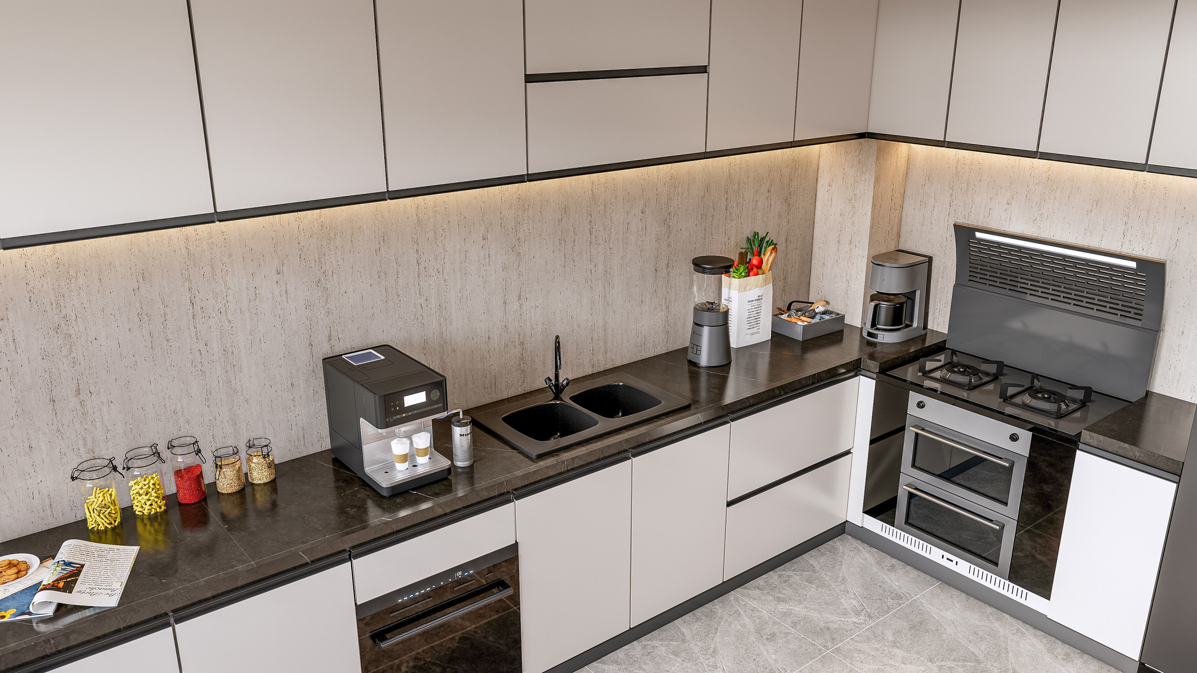 Kitchen Modern interior  0051 3D model_13