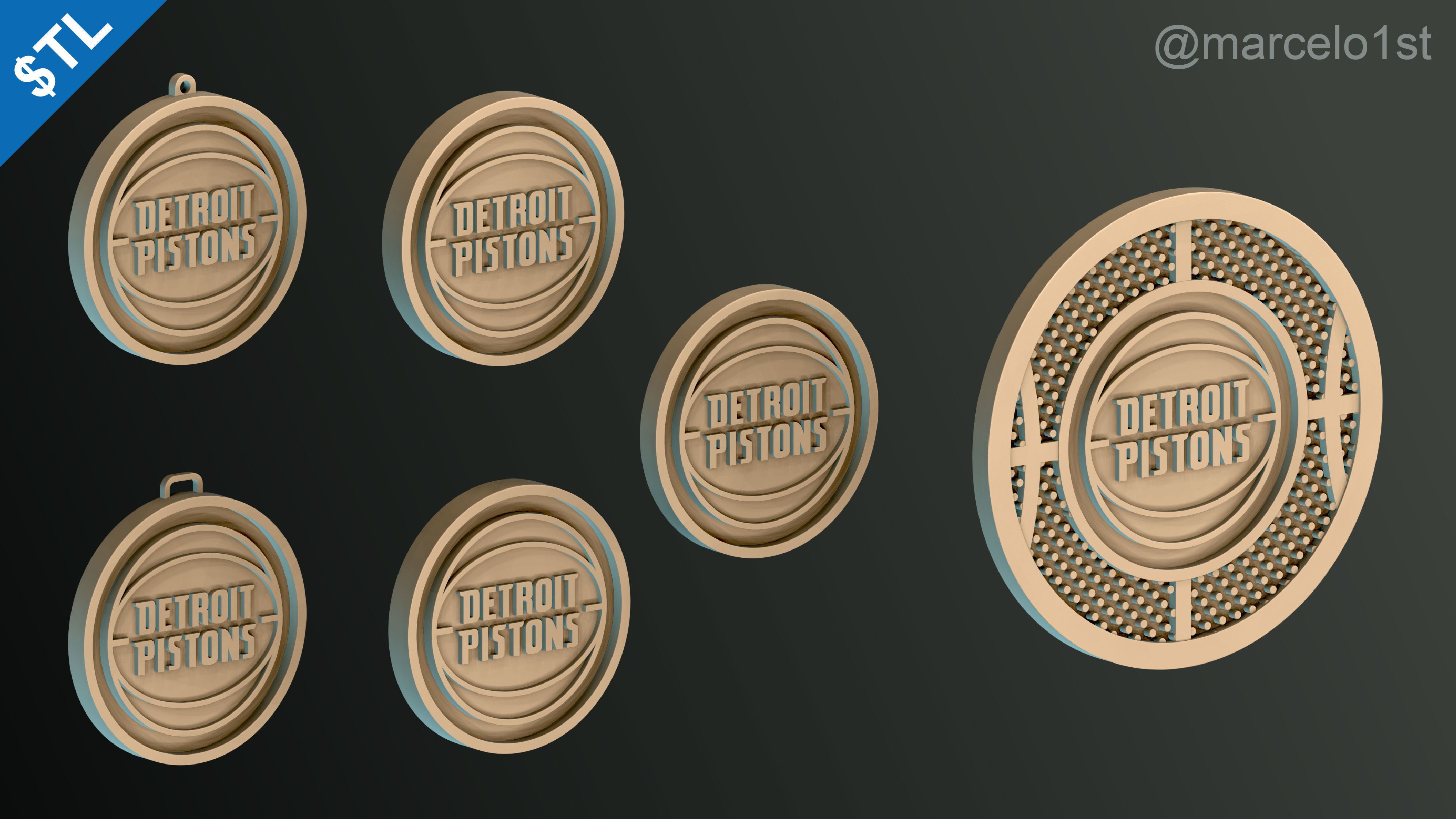 NBA CENTRAL - Detroit Pistons Pack 3D print model_34
