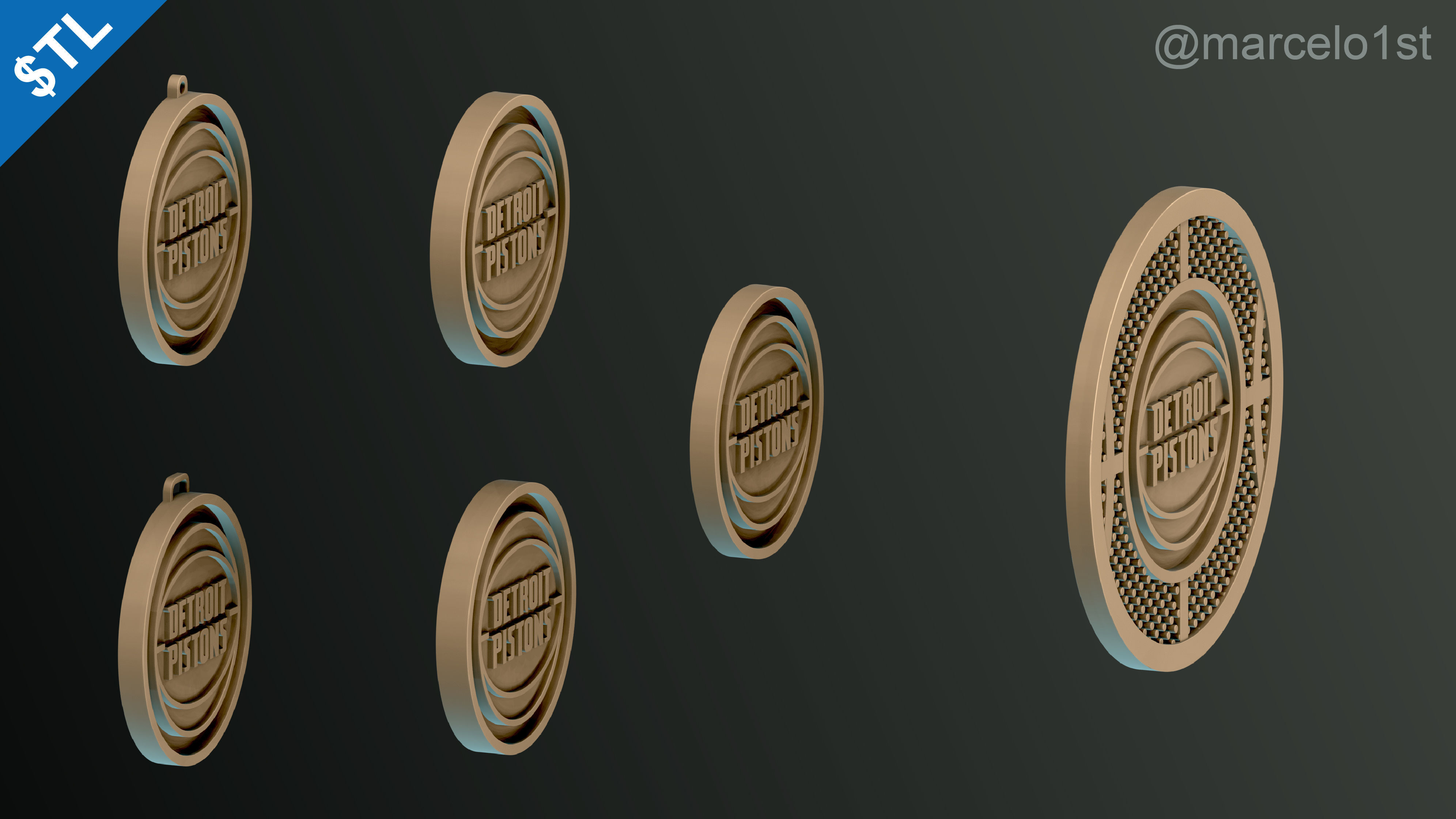 NBA CENTRAL - Detroit Pistons Pack 3D print model_31