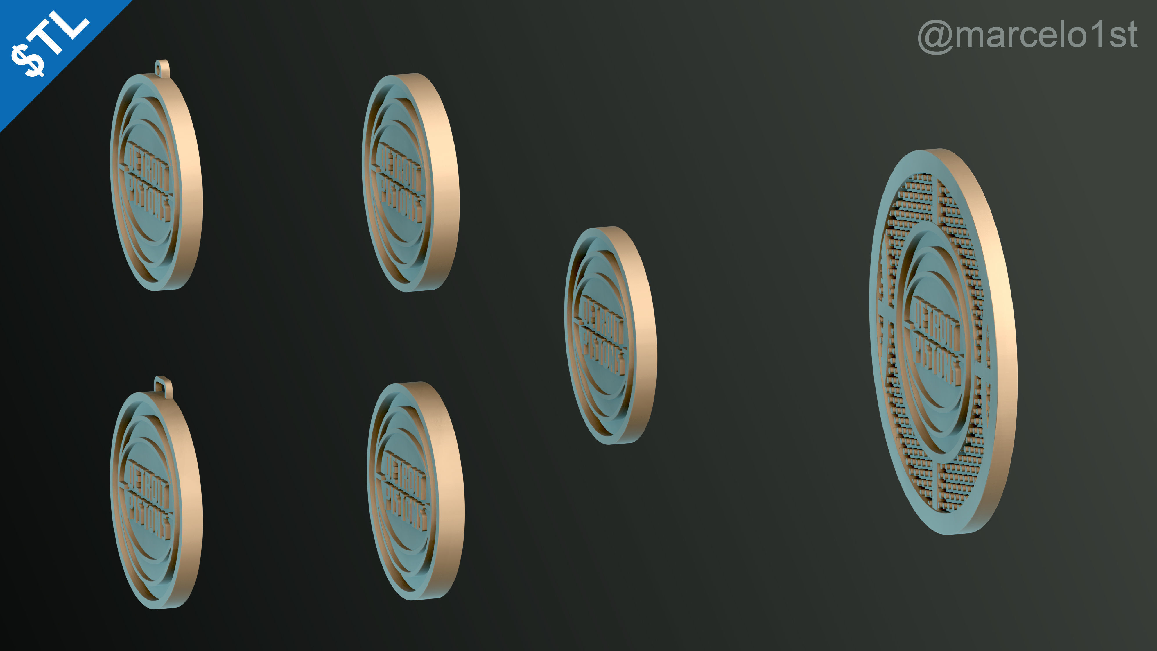 NBA CENTRAL - Detroit Pistons Pack 3D print model_14