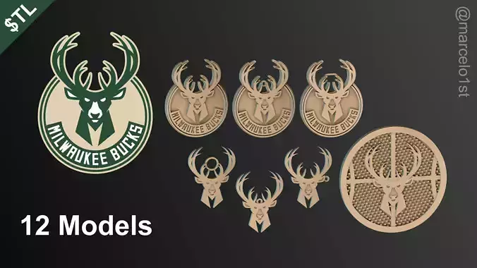 NBA CENTRAL - Milwaukee Bucks Pack 3D print model