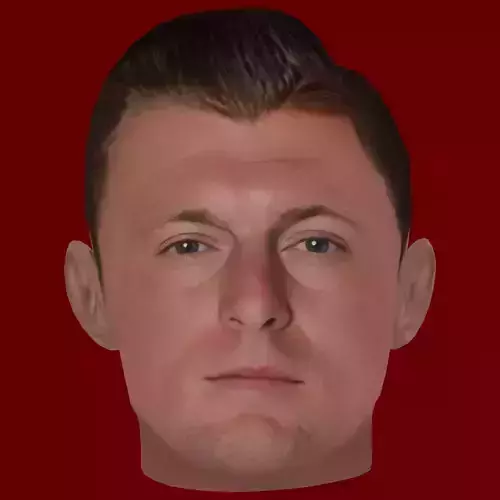 Toni Kroos Head - Low poly head for game