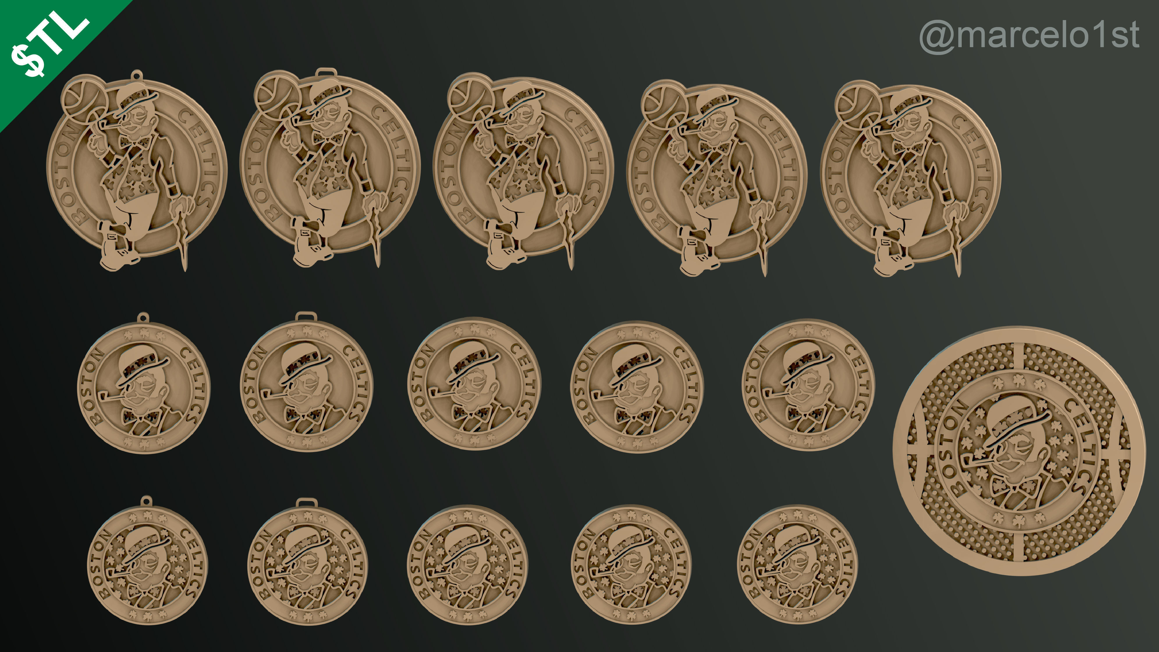 NBA ATLANTIC - Boston Celtics Pack 3D print model_6