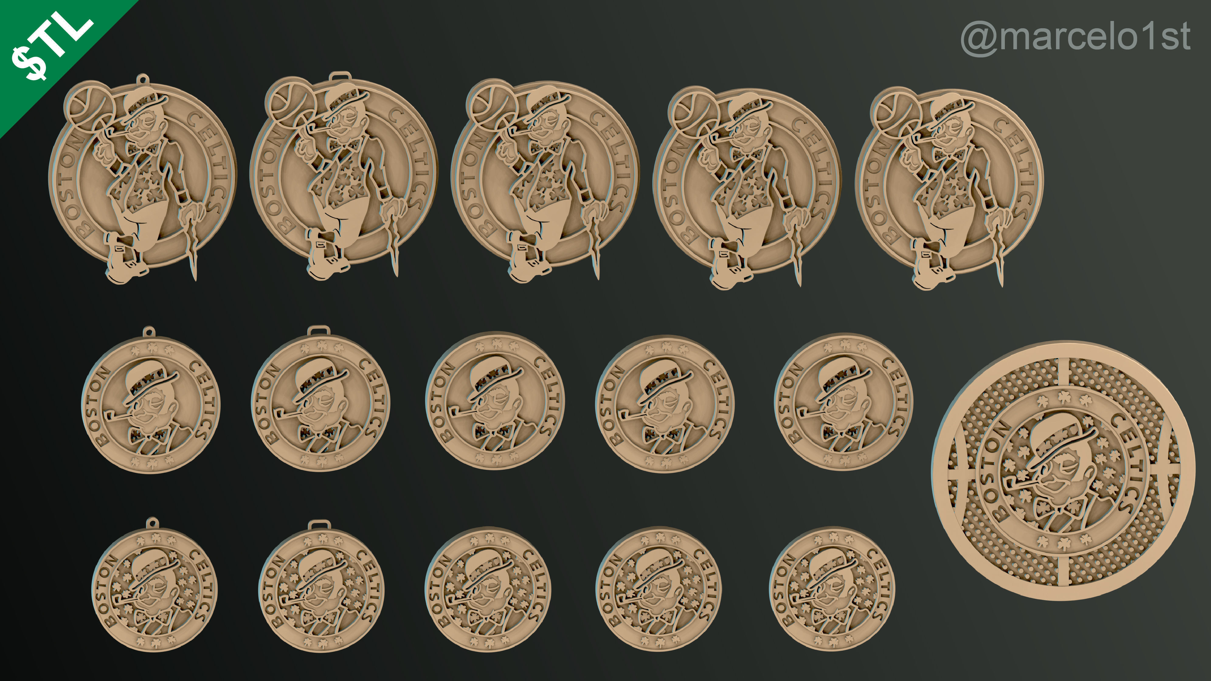 NBA ATLANTIC - Boston Celtics Pack 3D print model_38