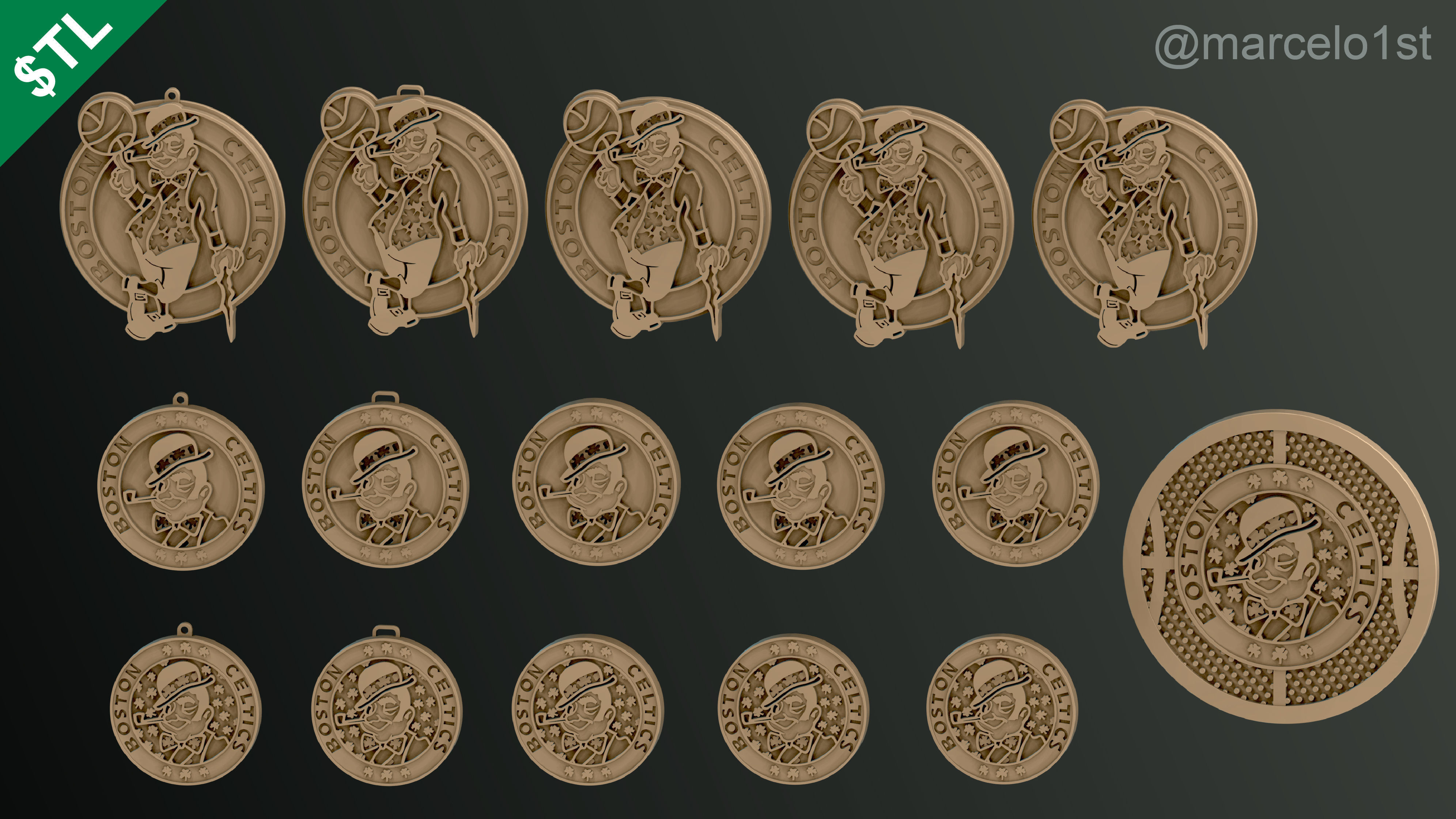 NBA ATLANTIC - Boston Celtics Pack 3D print model_7