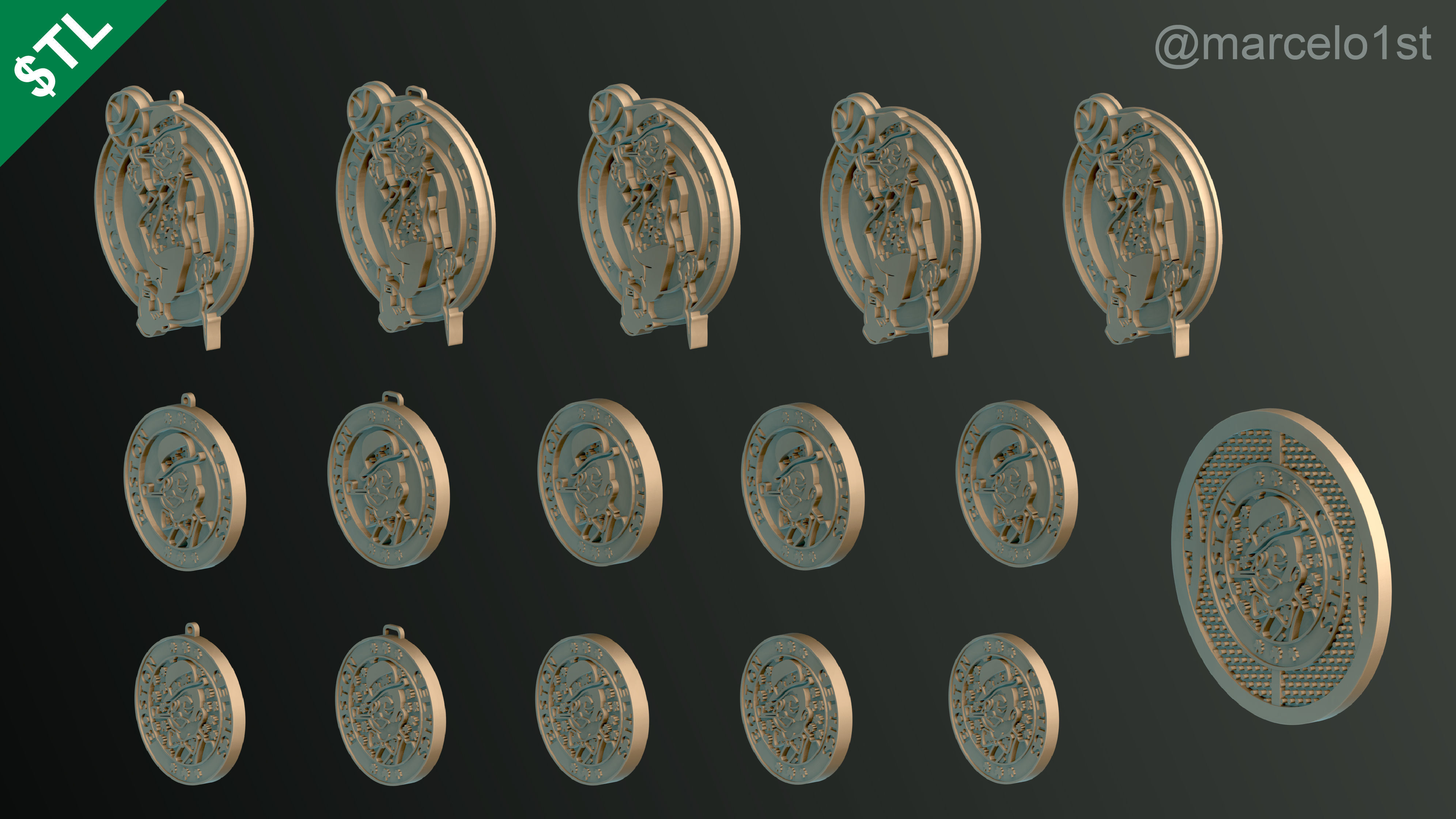 NBA ATLANTIC - Boston Celtics Pack 3D print model_12