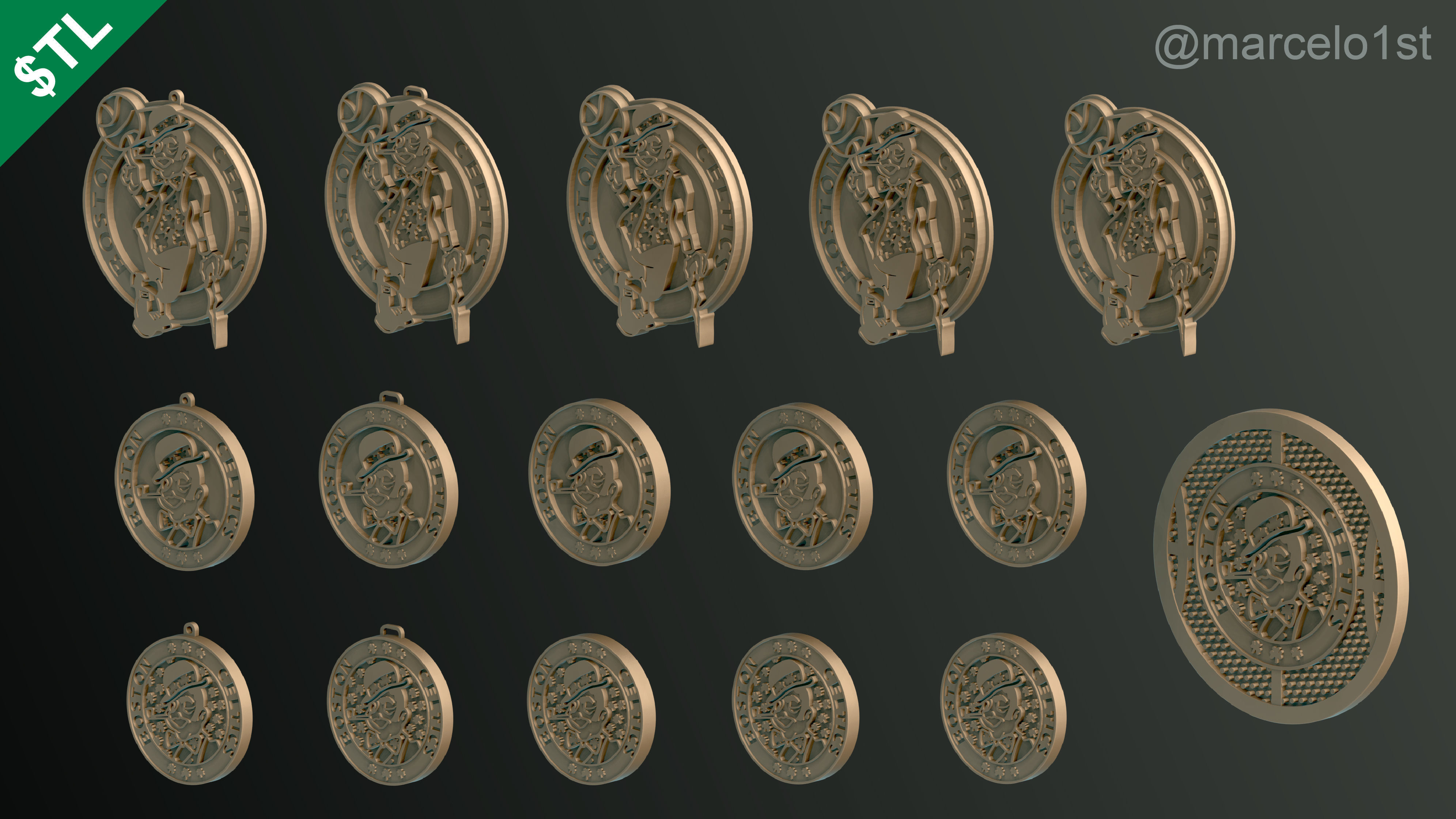 NBA ATLANTIC - Boston Celtics Pack 3D print model_11