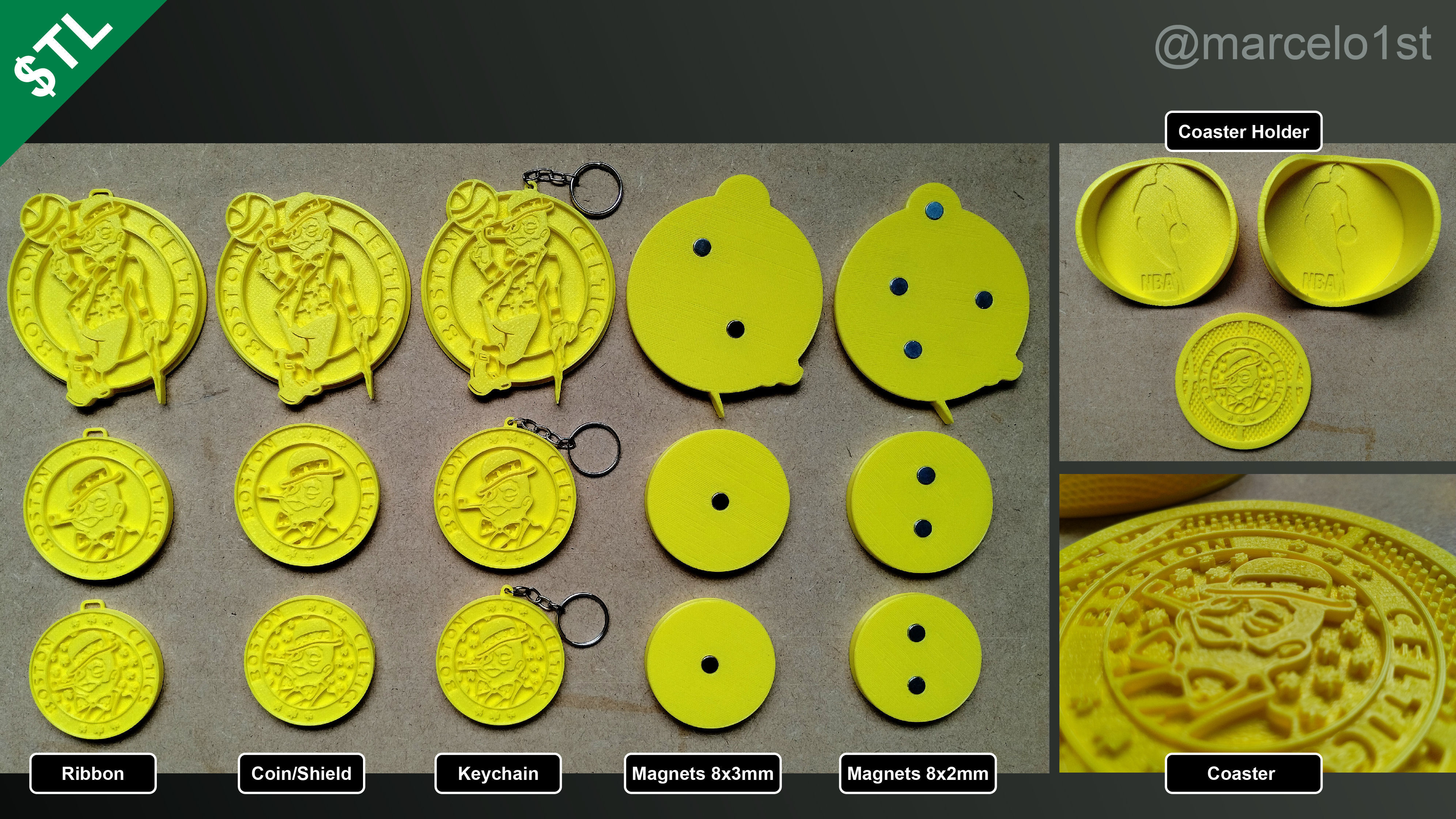 NBA ATLANTIC - Boston Celtics Pack 3D print model_1