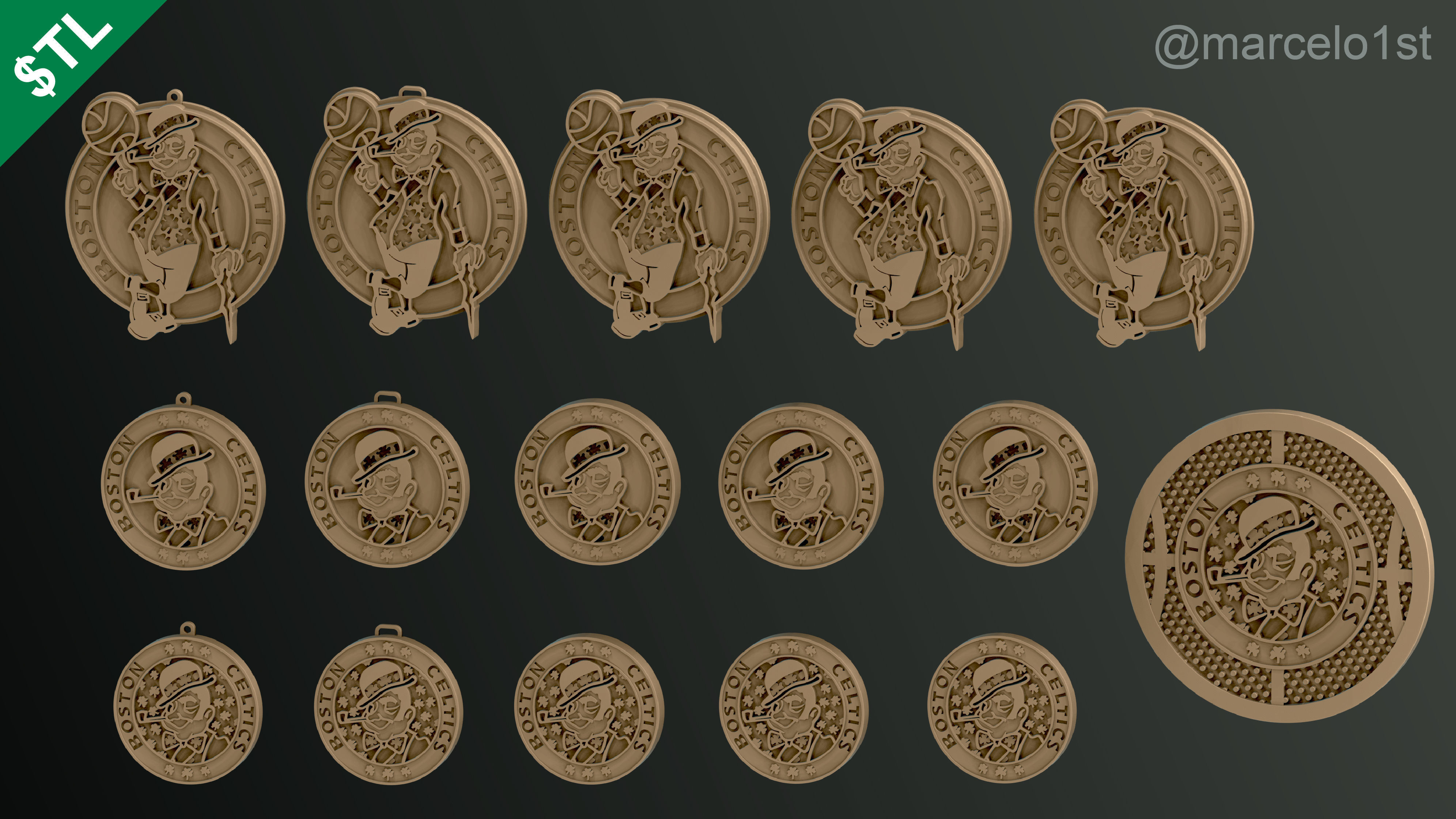 NBA ATLANTIC - Boston Celtics Pack 3D print model_8