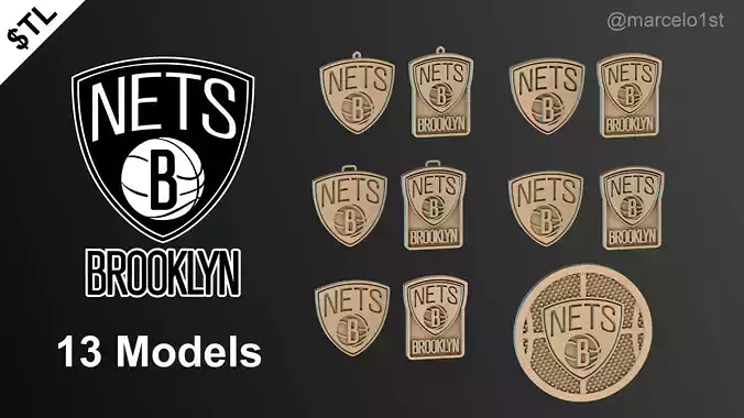 NBA ATLANTIC - Brooklyn Nets Pack 3D print model
