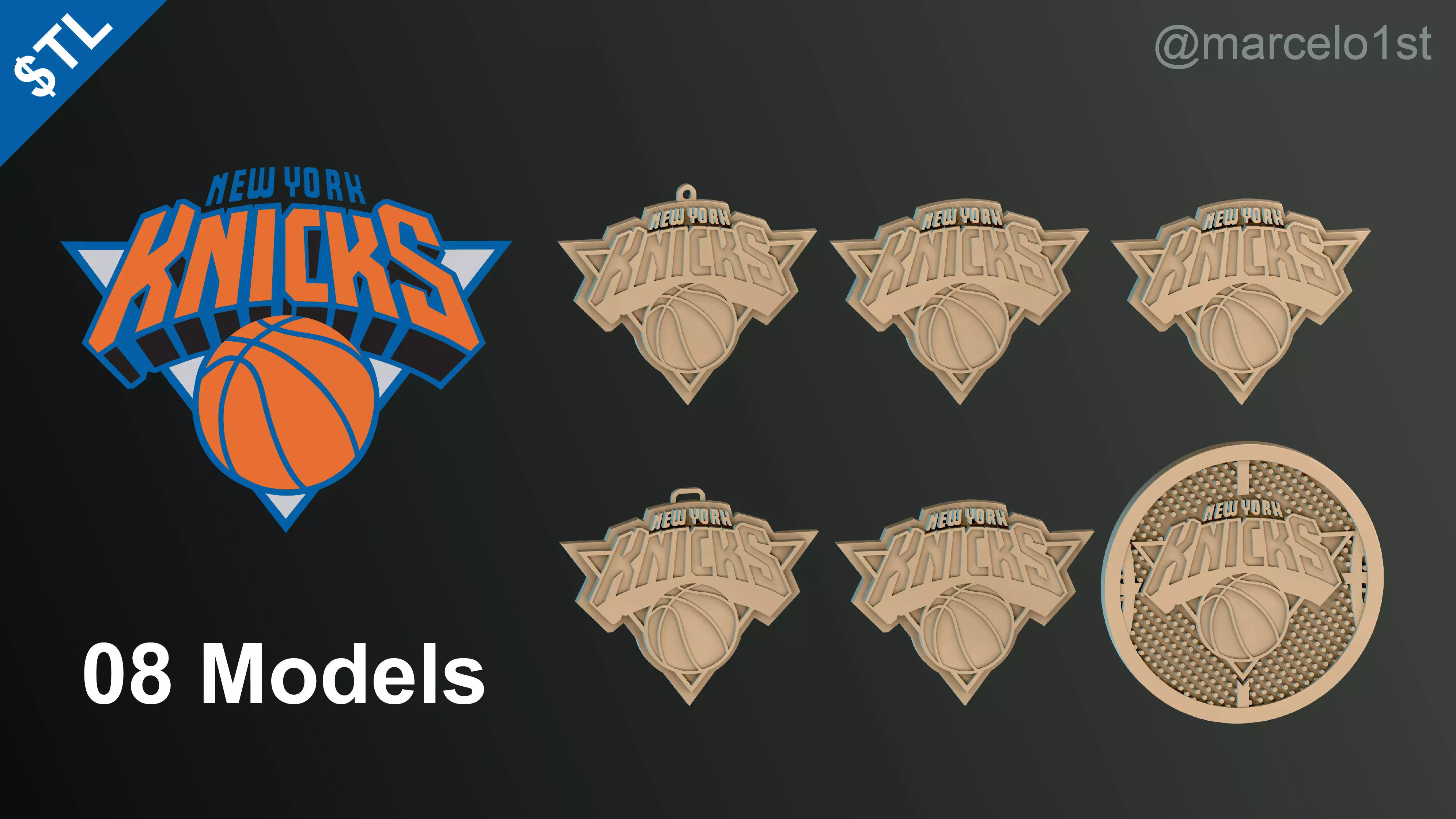 NBA ATLANTIC - New York Knicks Pack 3D print model_0