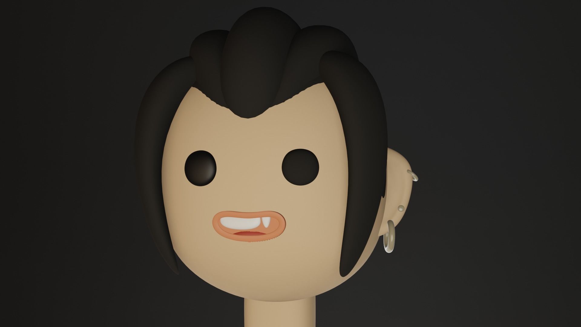 Cute character boy Low-poly 3D model_1