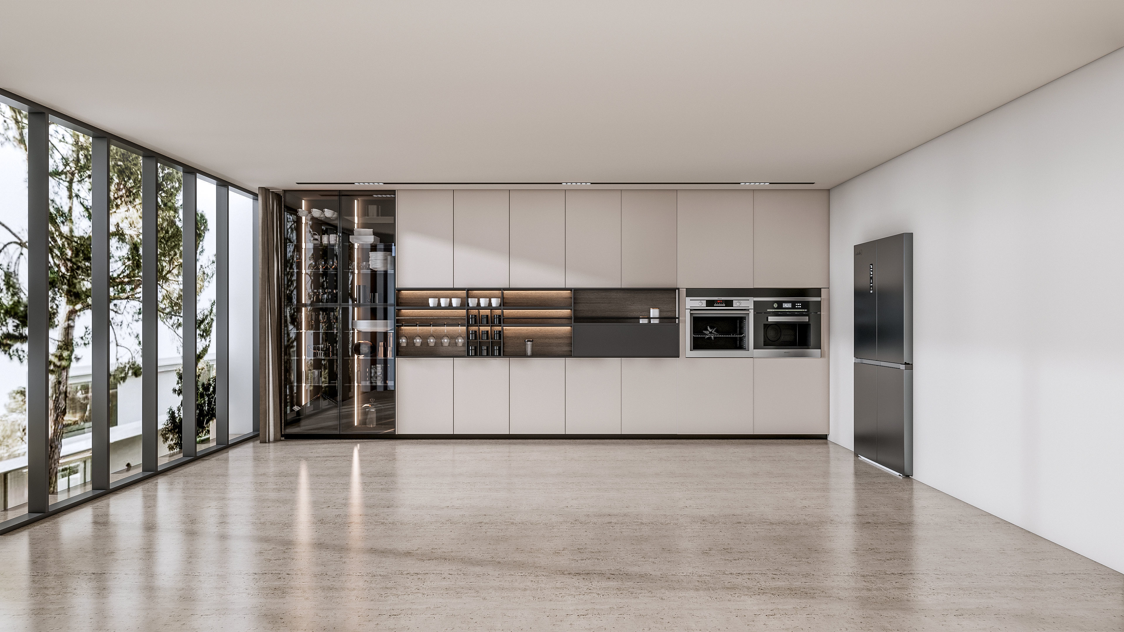 Kitchen Modern interior 0052 3D model_13