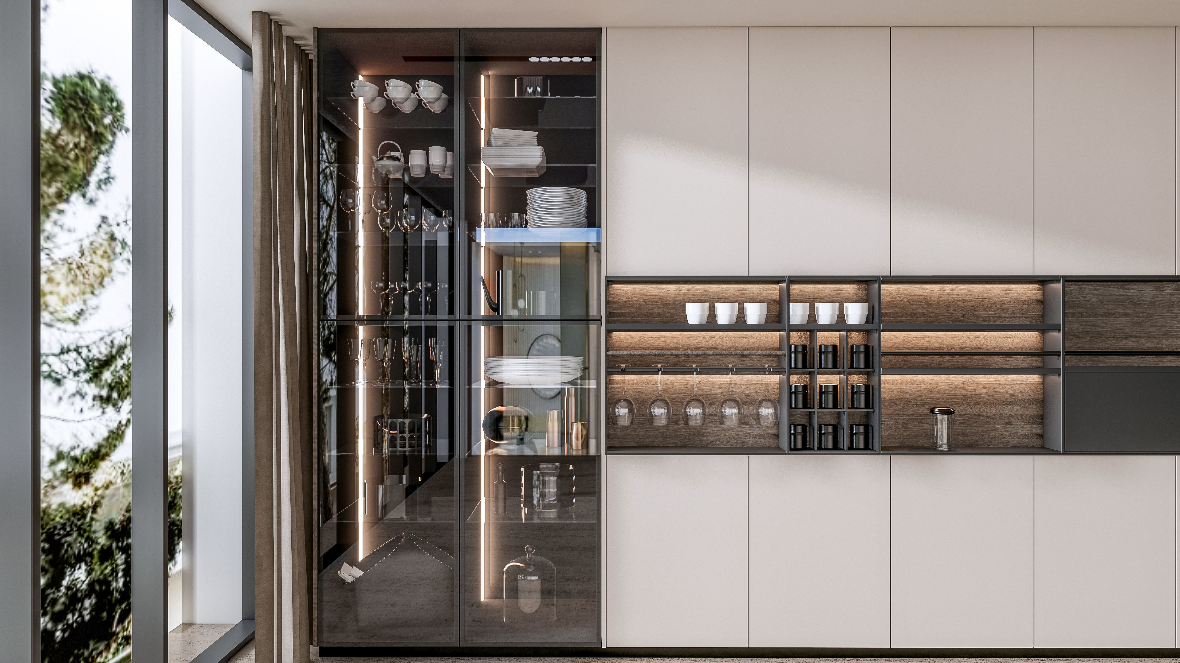 Kitchen Modern interior 0052 3D model_10