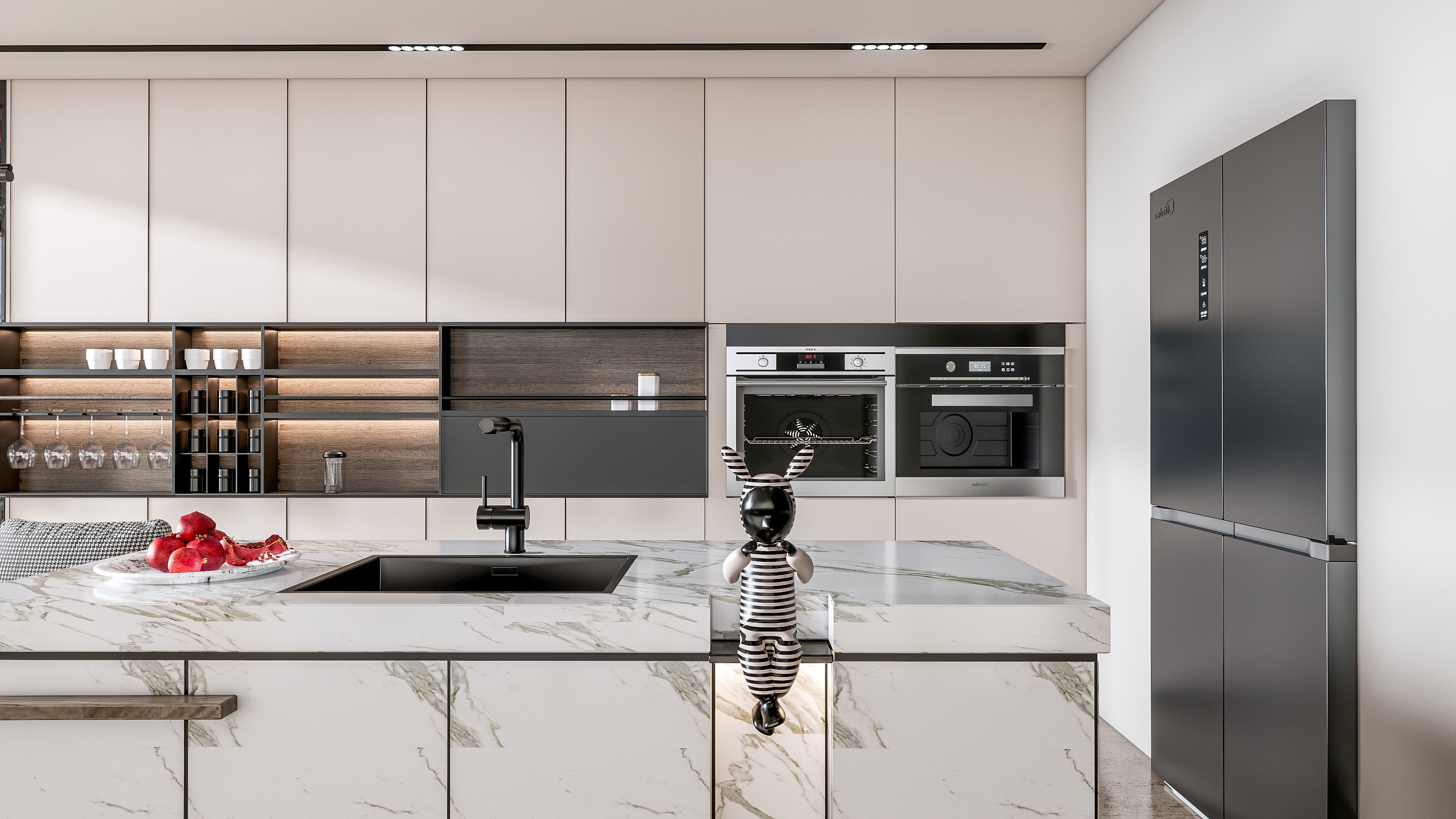 Kitchen Modern interior 0052 3D model_7