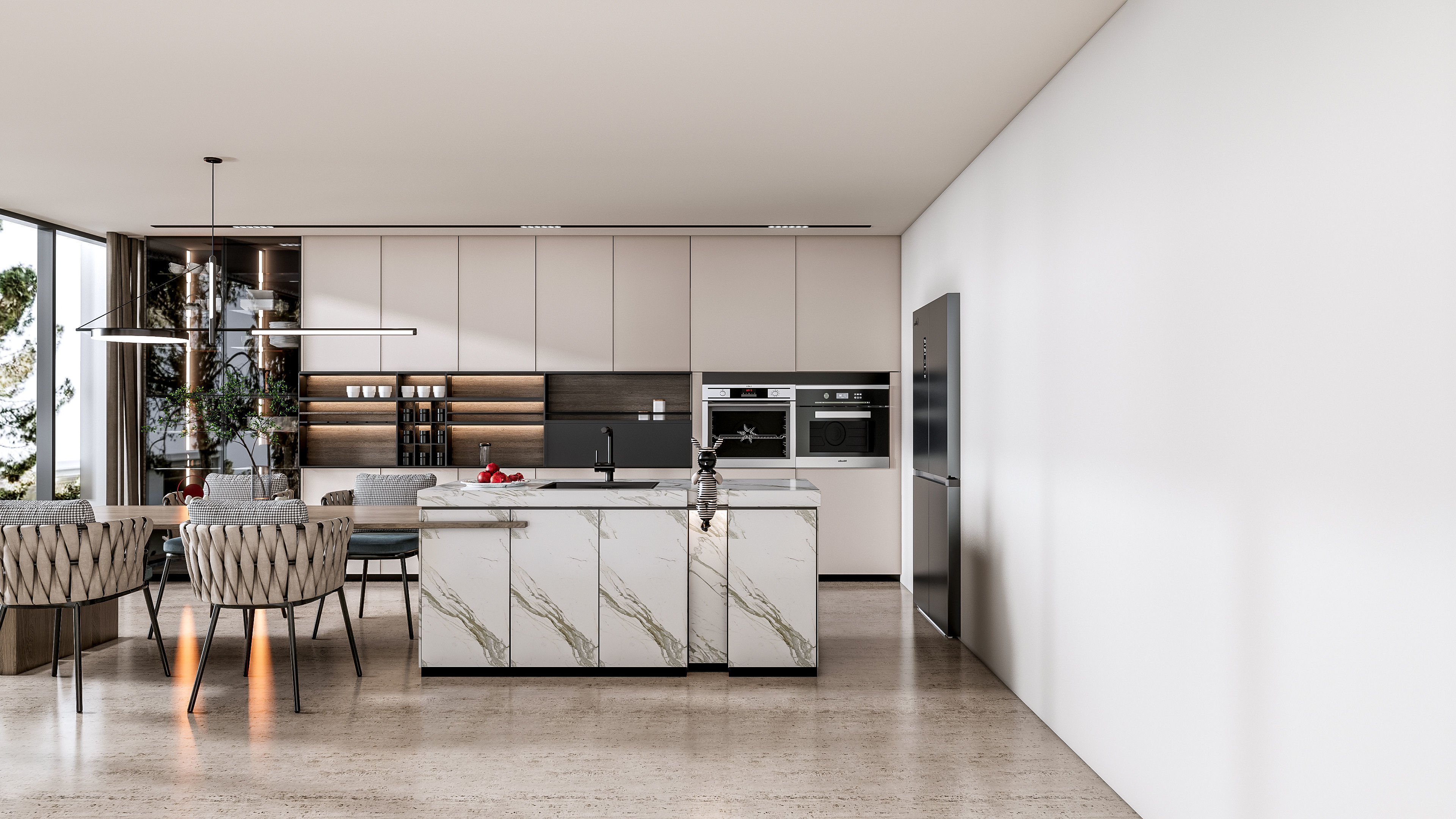 Kitchen Modern interior 0052 3D model_3