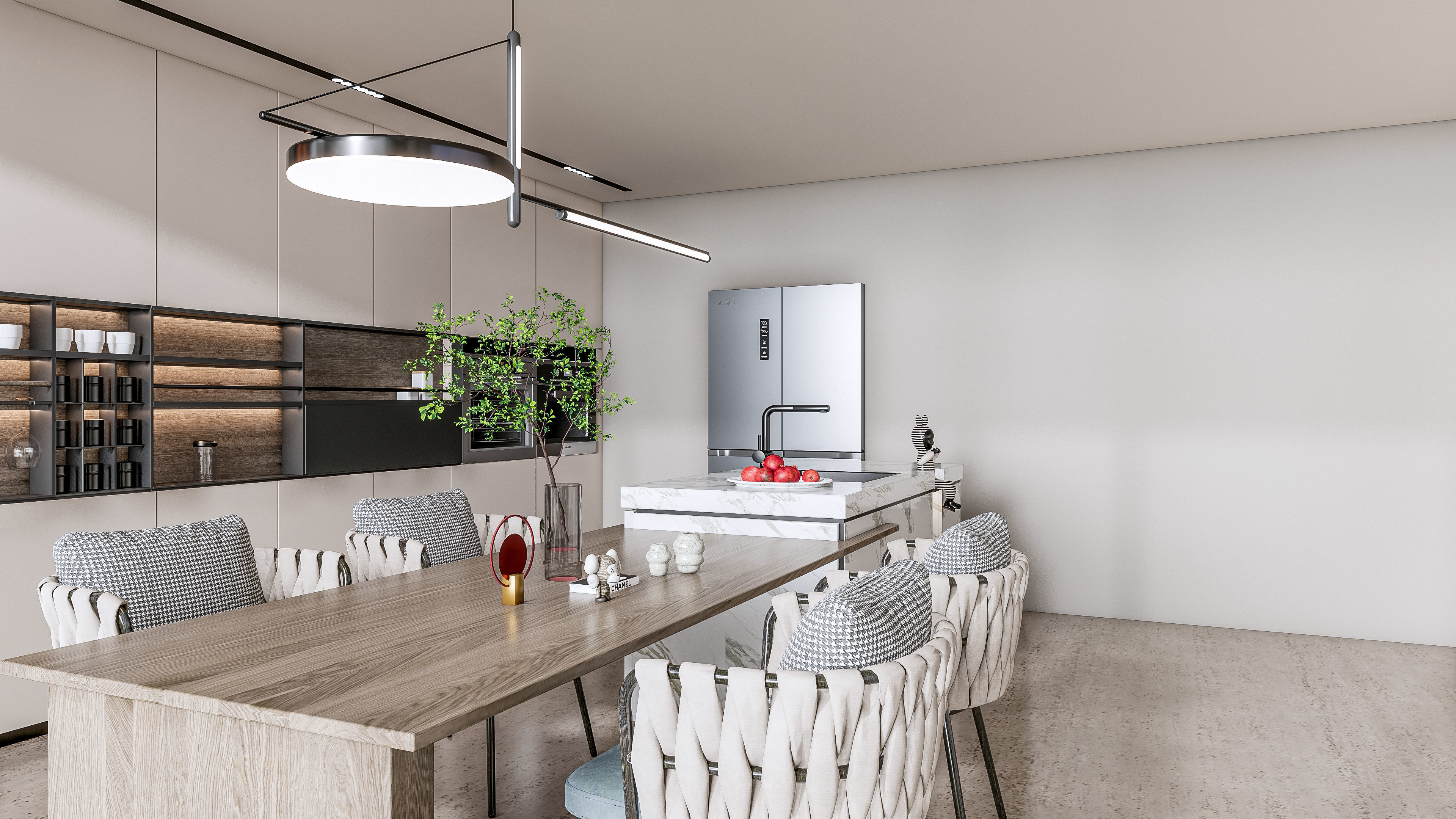 Kitchen Modern interior 0052 3D model_14