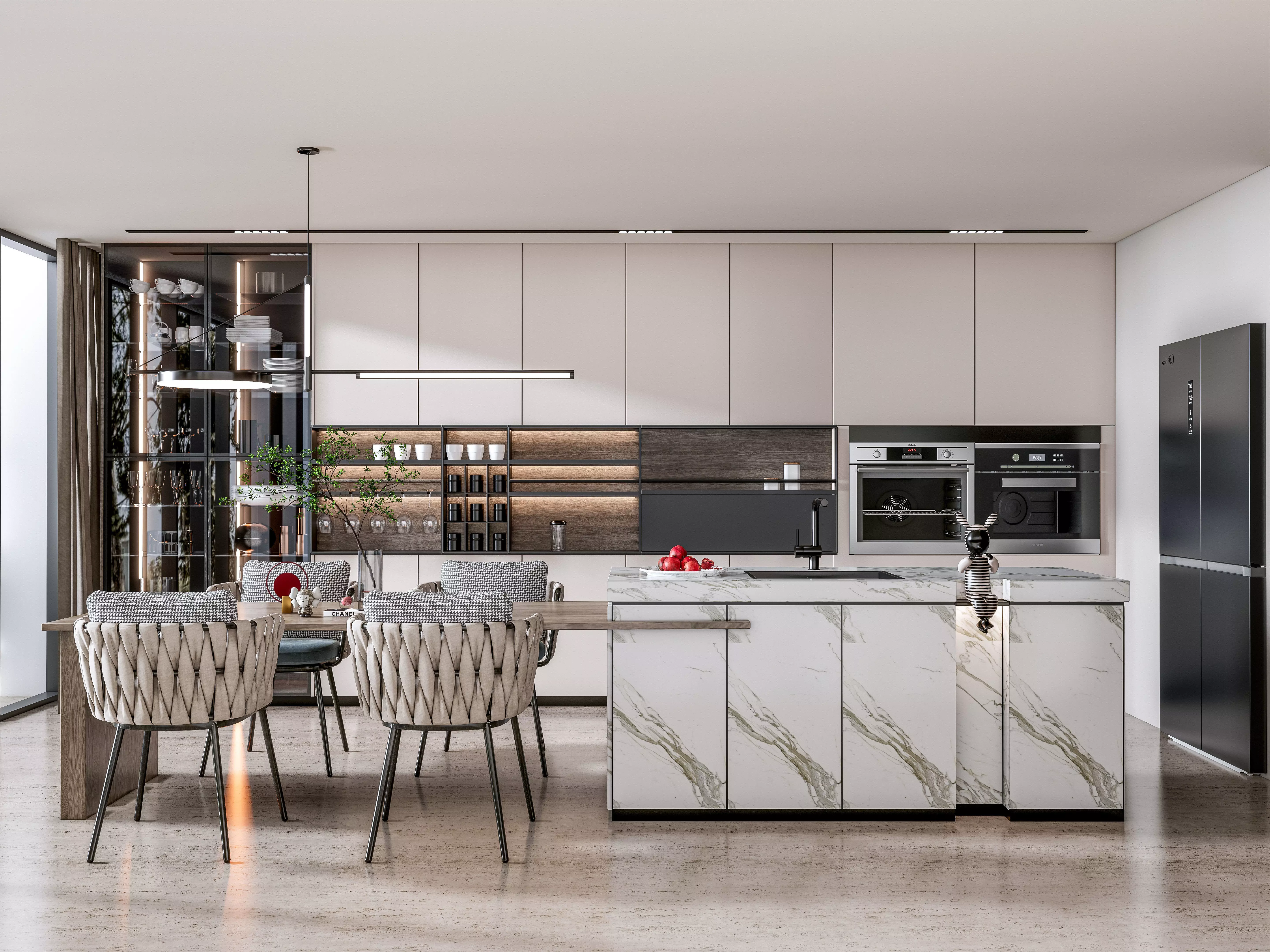 Kitchen Modern interior 0052 3D model_0