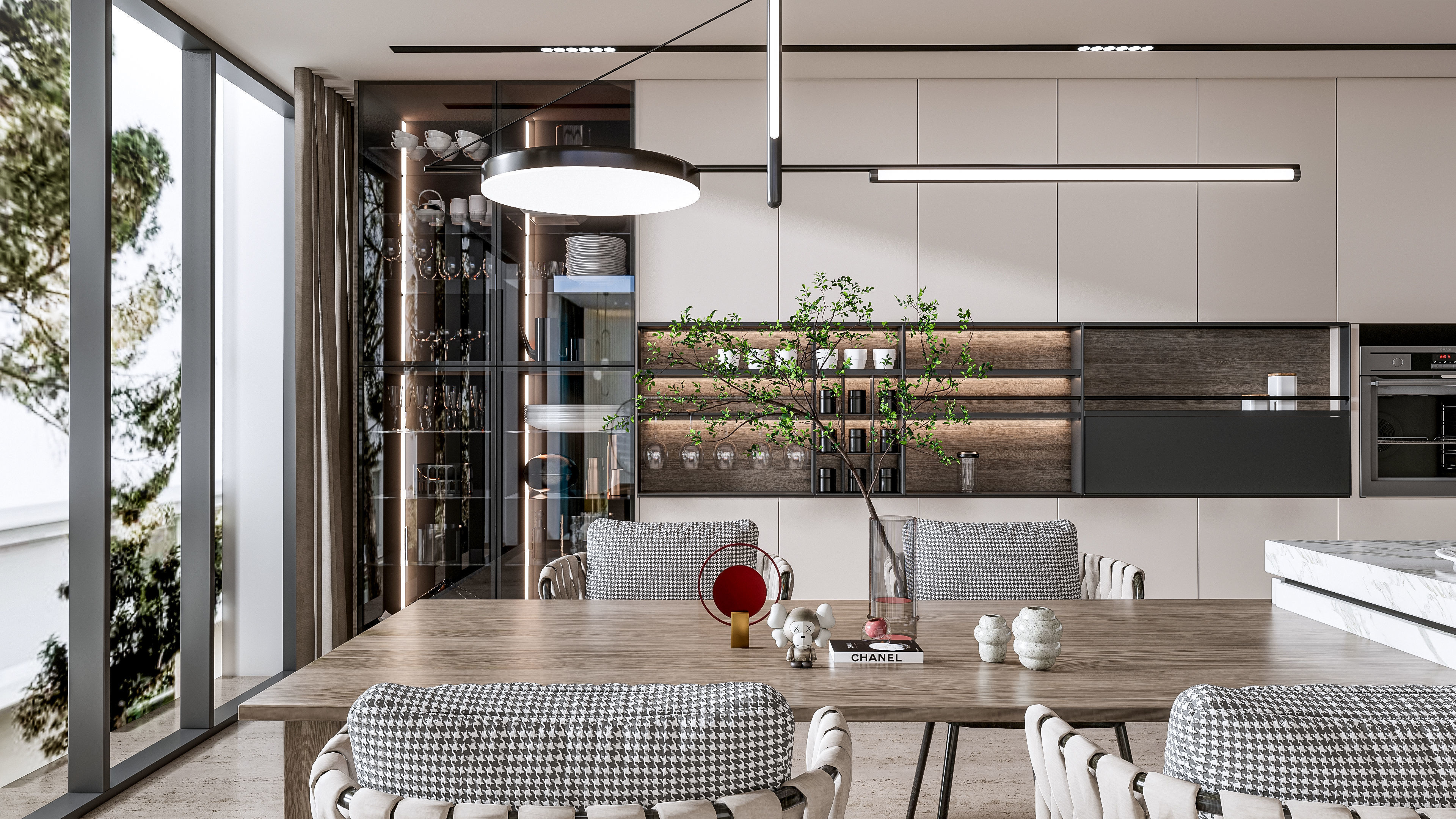 Kitchen Modern interior 0052 3D model_6