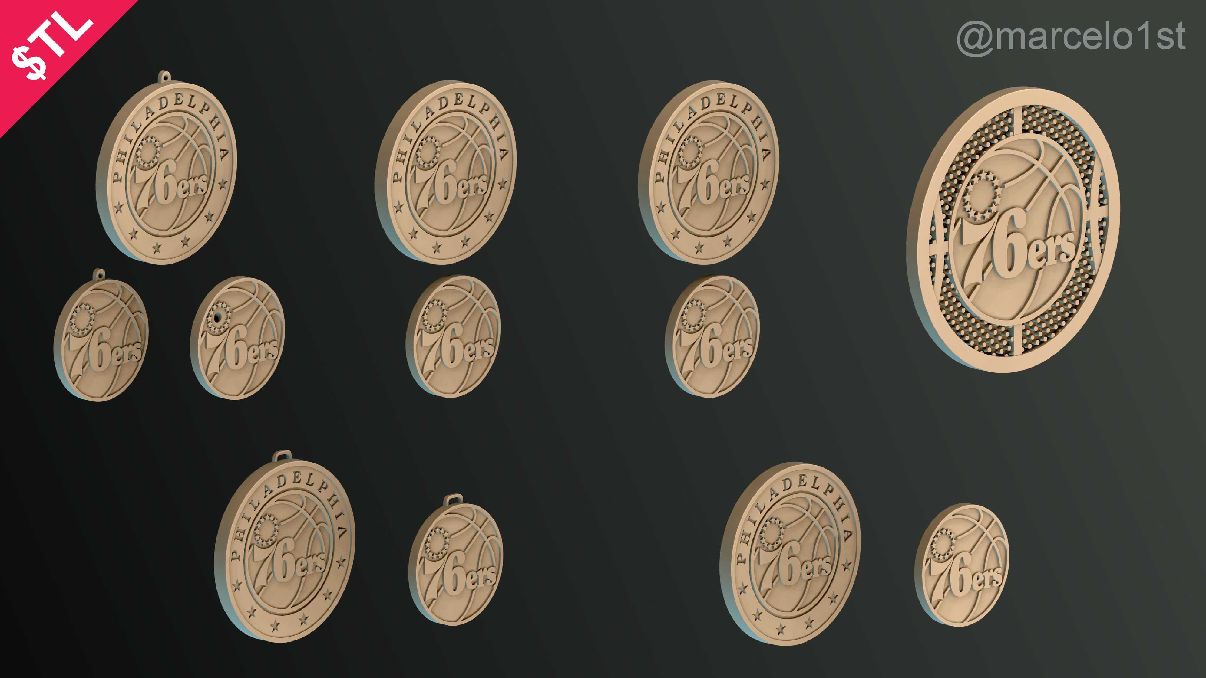 NBA ATLANTIC - Philladelphia 76ers Pack 3D print model_33