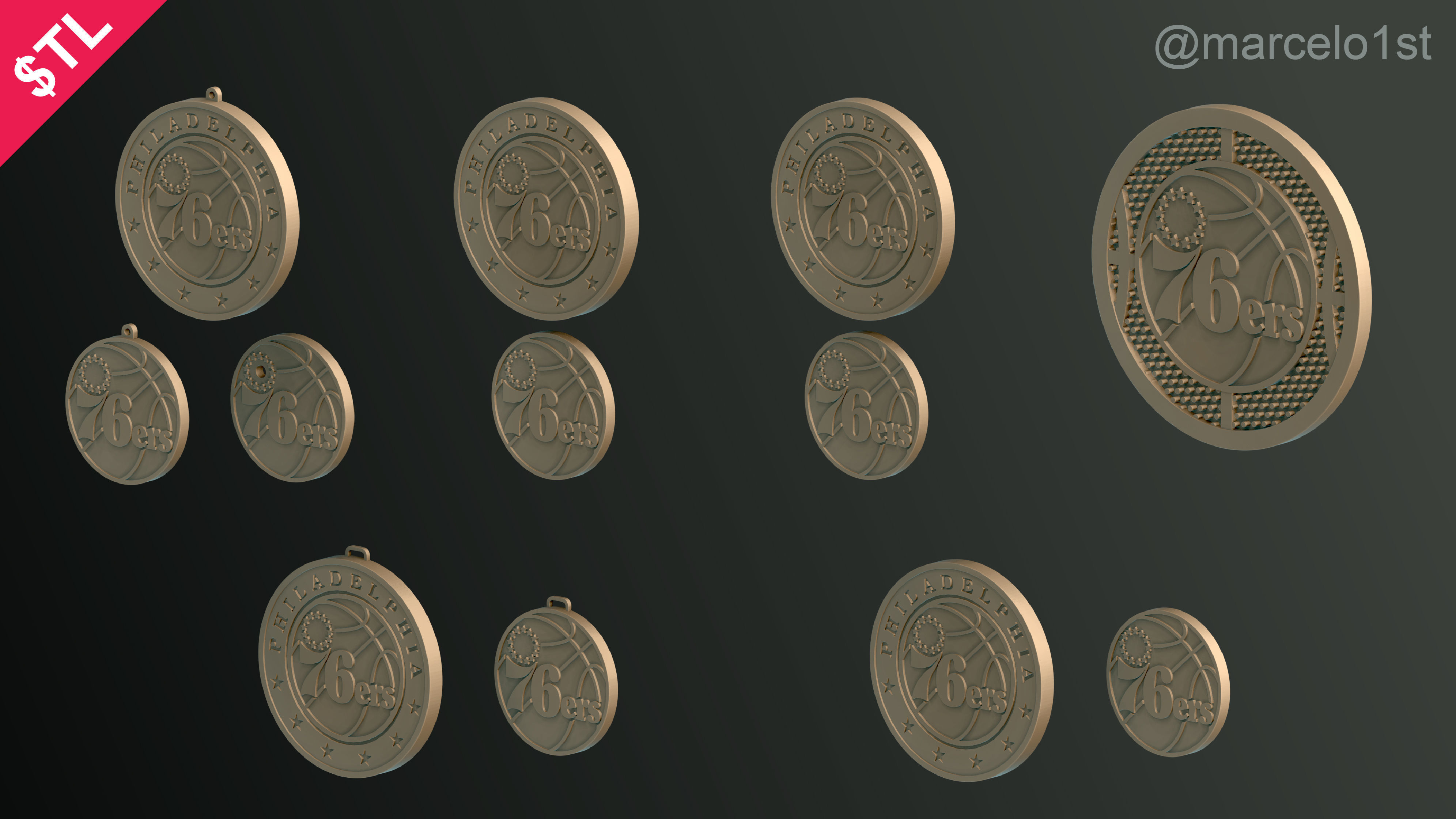 NBA ATLANTIC - Philladelphia 76ers Pack 3D print model_11