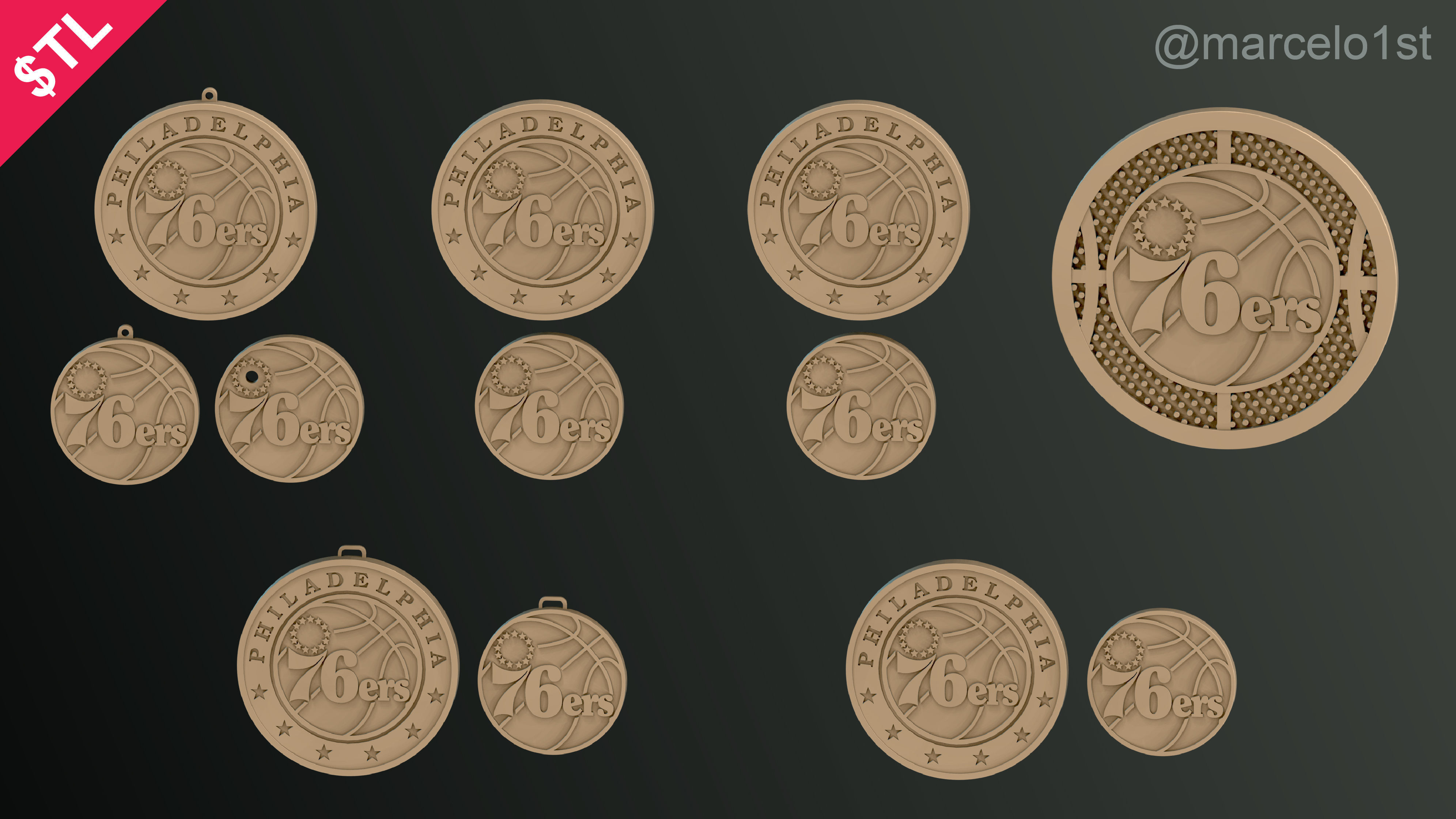 NBA ATLANTIC - Philladelphia 76ers Pack 3D print model_6