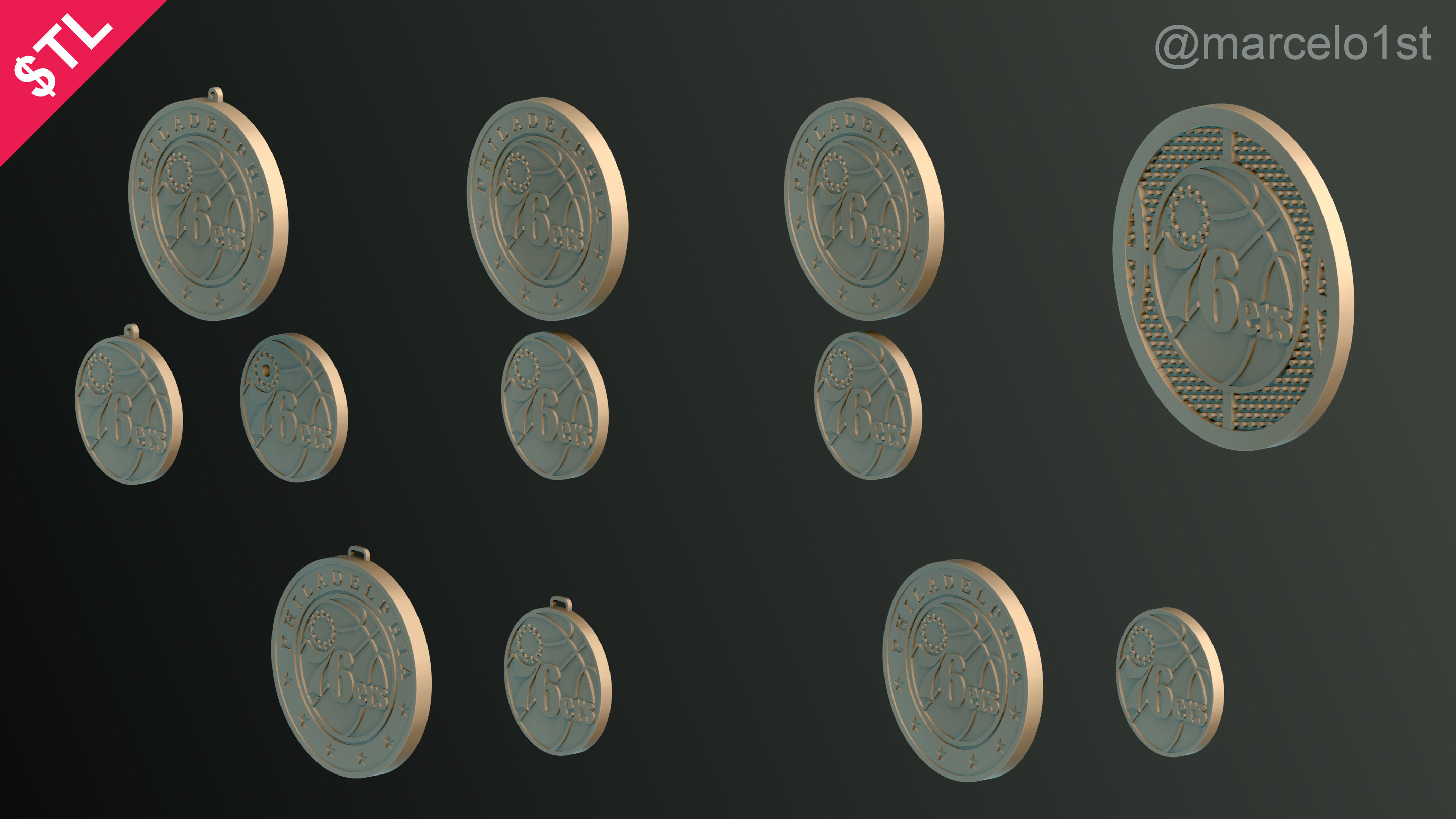 NBA ATLANTIC - Philladelphia 76ers Pack 3D print model_12