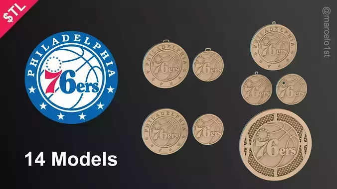 NBA ATLANTIC - Philladelphia 76ers Pack 3D print model