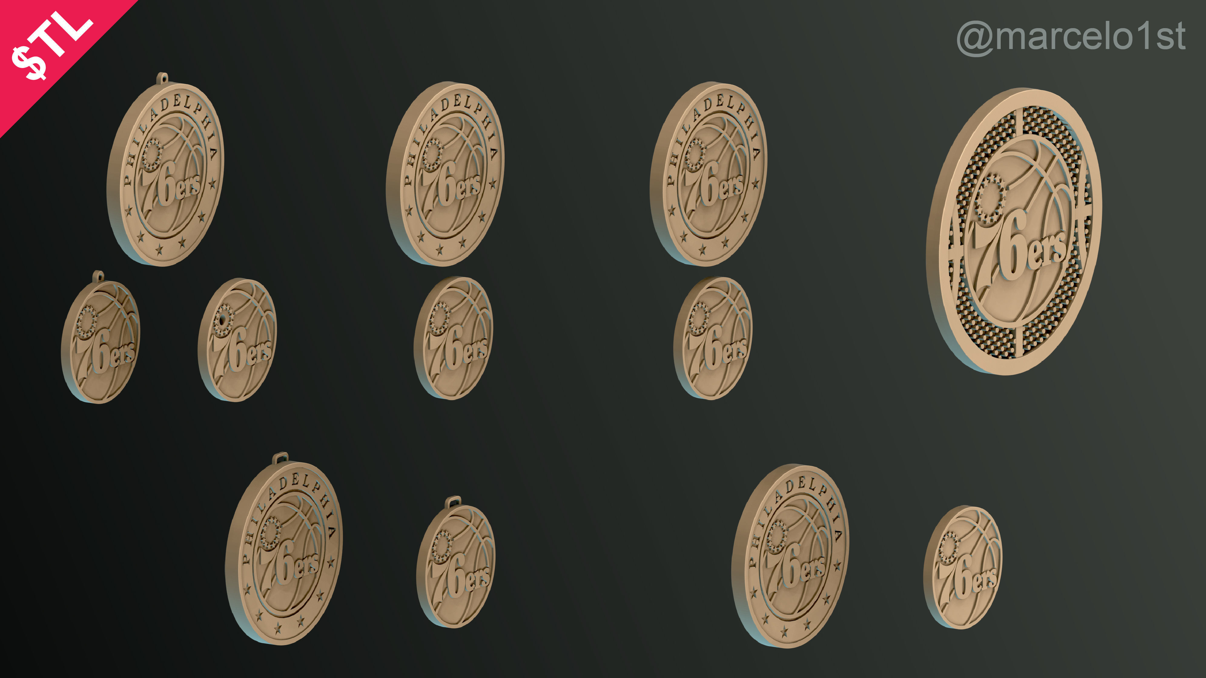 NBA ATLANTIC - Philladelphia 76ers Pack 3D print model_32