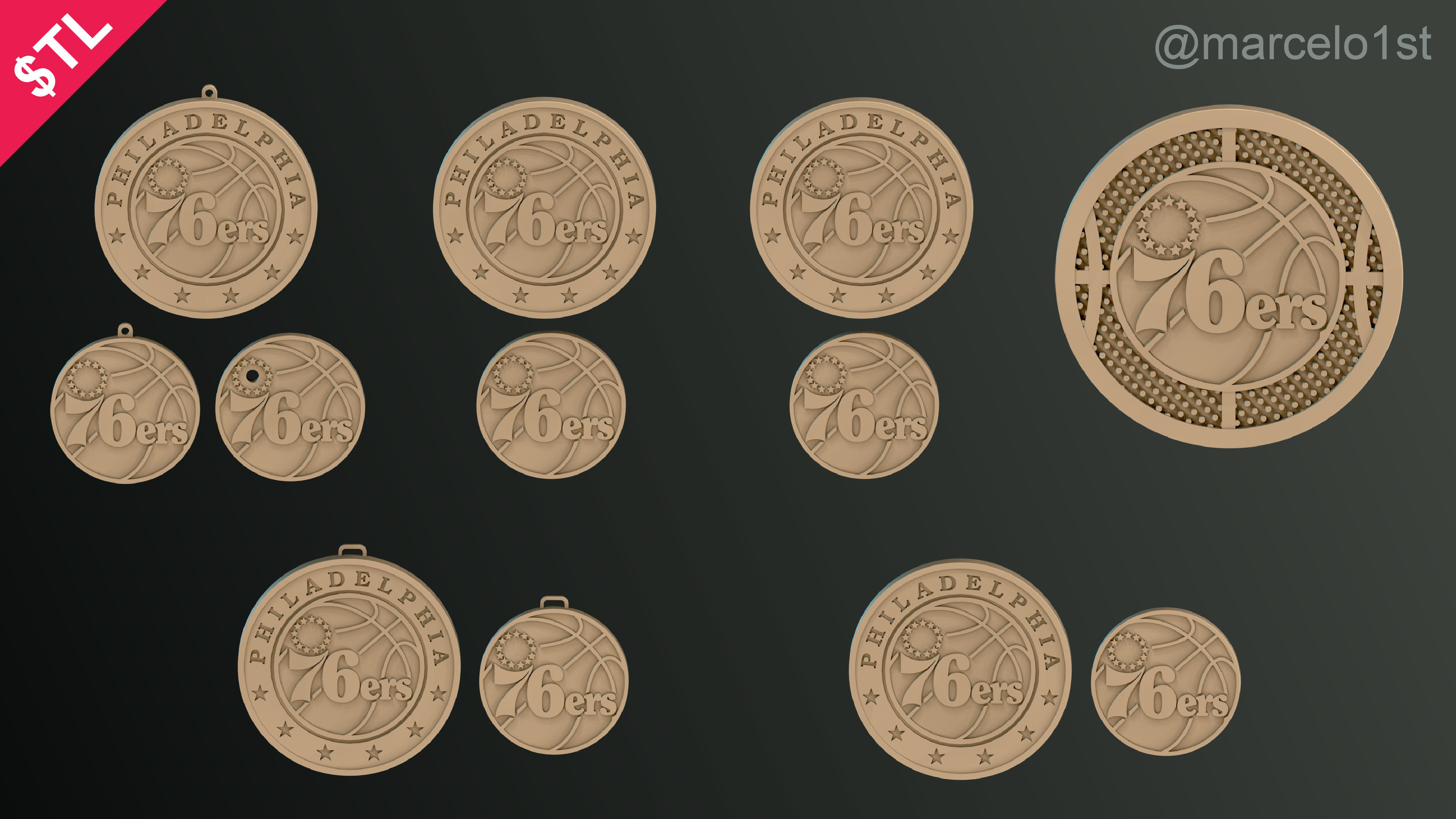 NBA ATLANTIC - Philladelphia 76ers Pack 3D print model_40