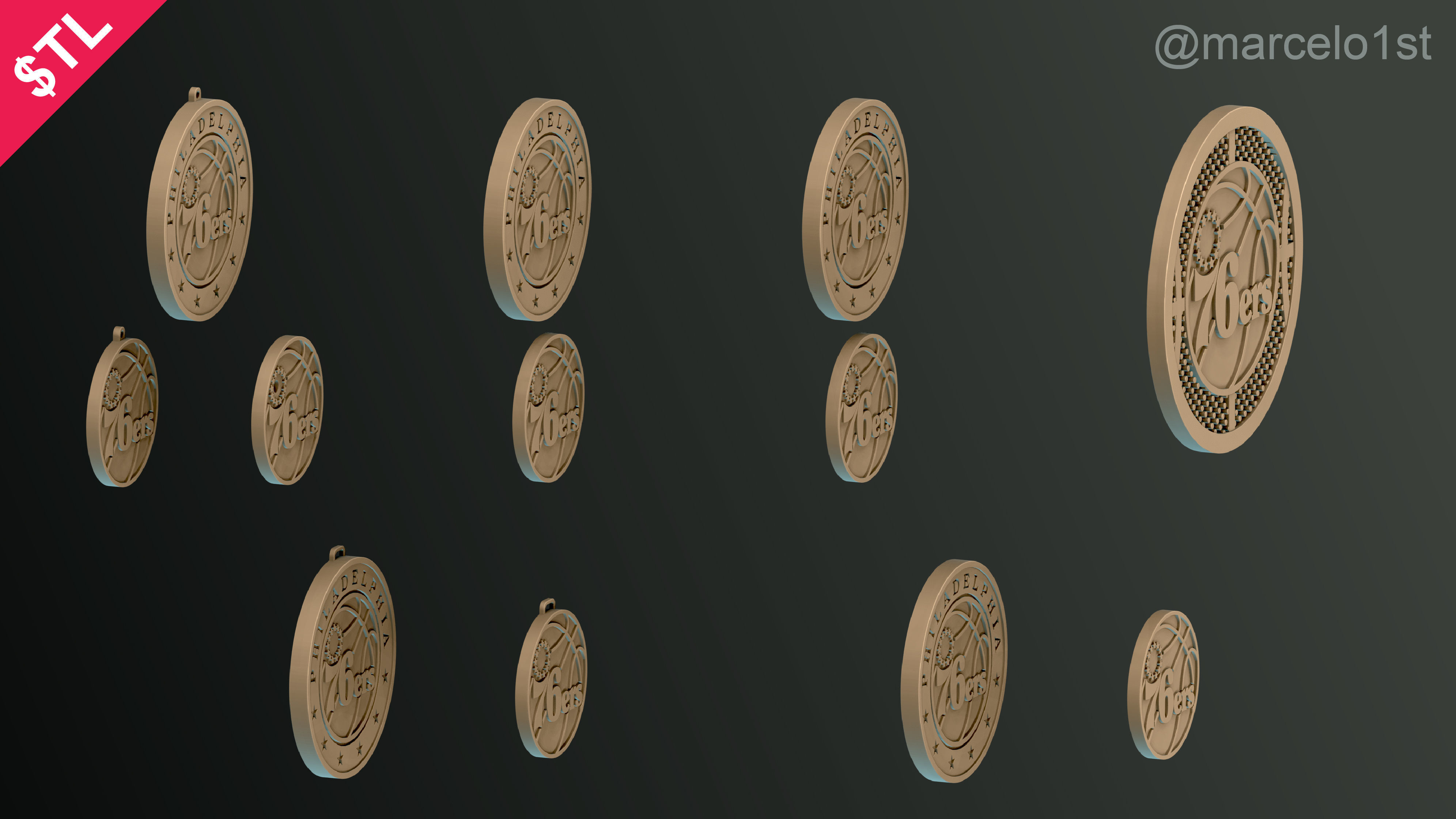 NBA ATLANTIC - Philladelphia 76ers Pack 3D print model_31