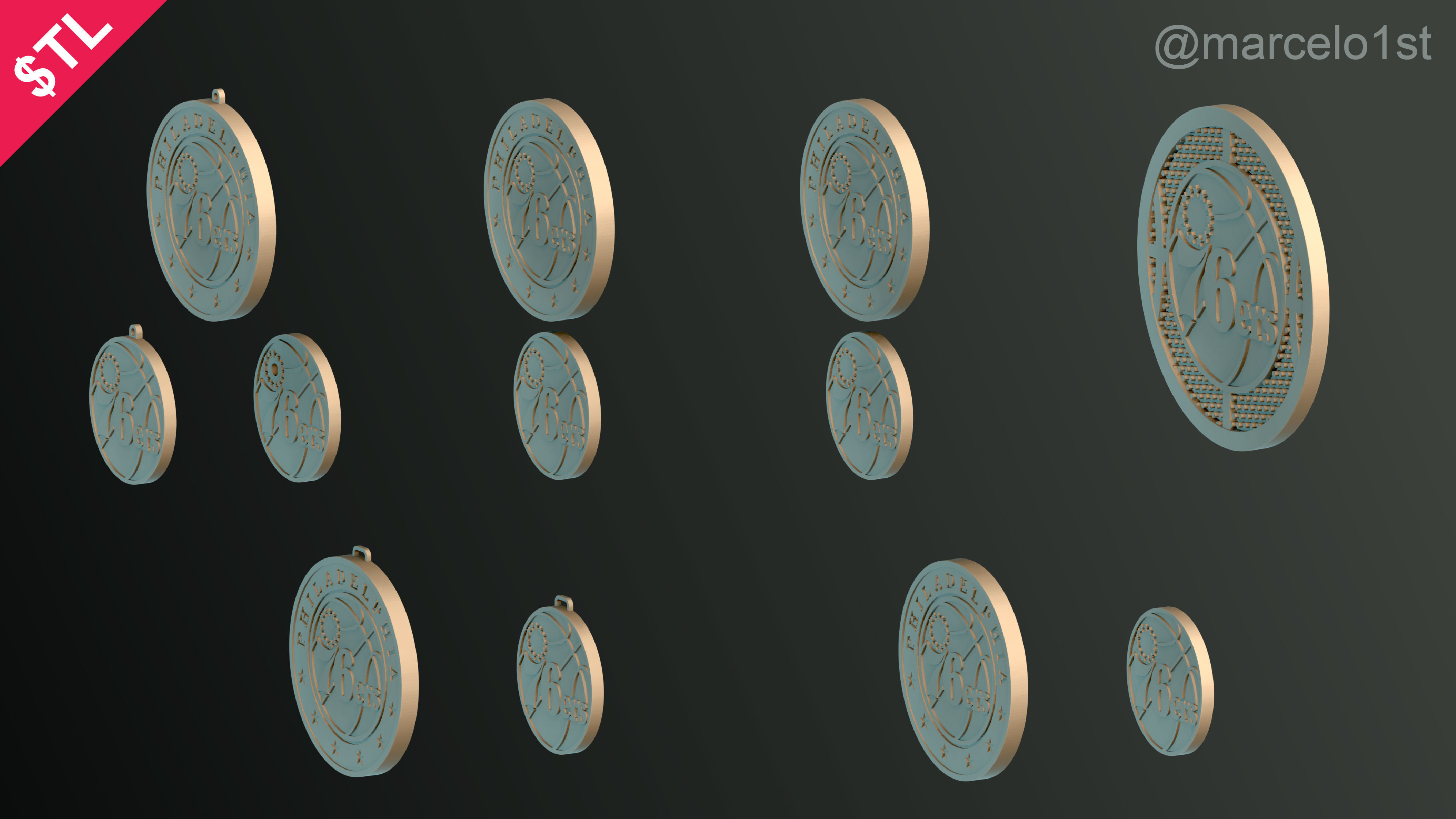 NBA ATLANTIC - Philladelphia 76ers Pack 3D print model_13