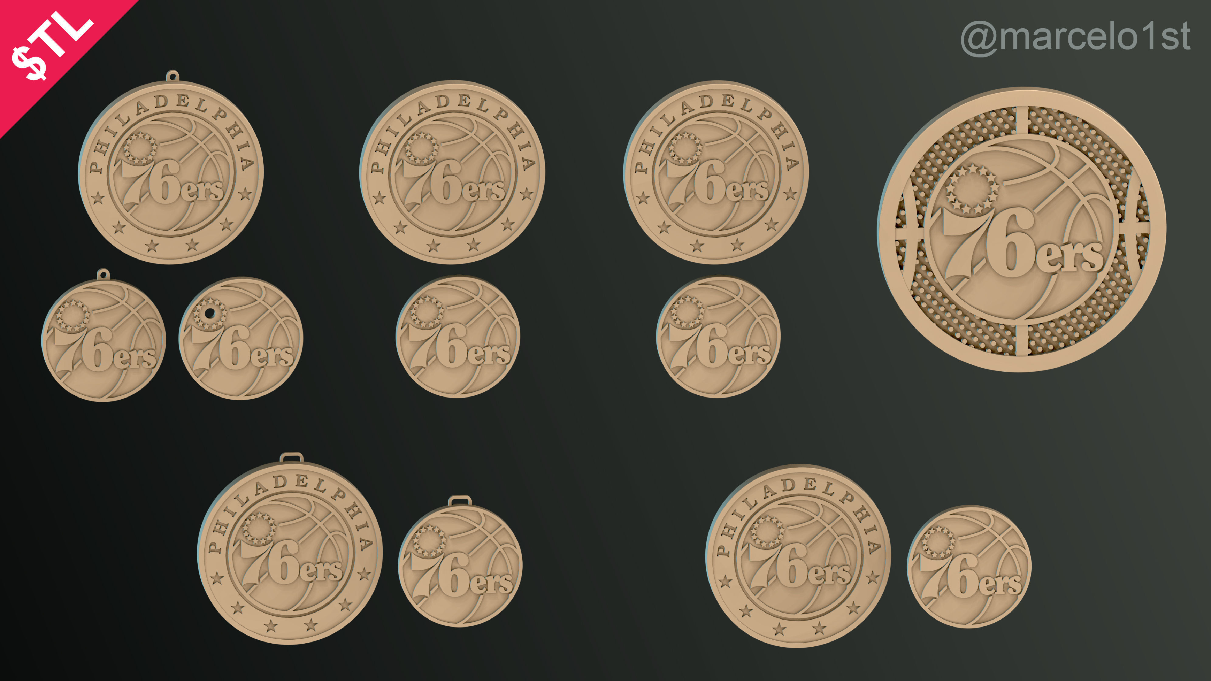 NBA ATLANTIC - Philladelphia 76ers Pack 3D print model_38