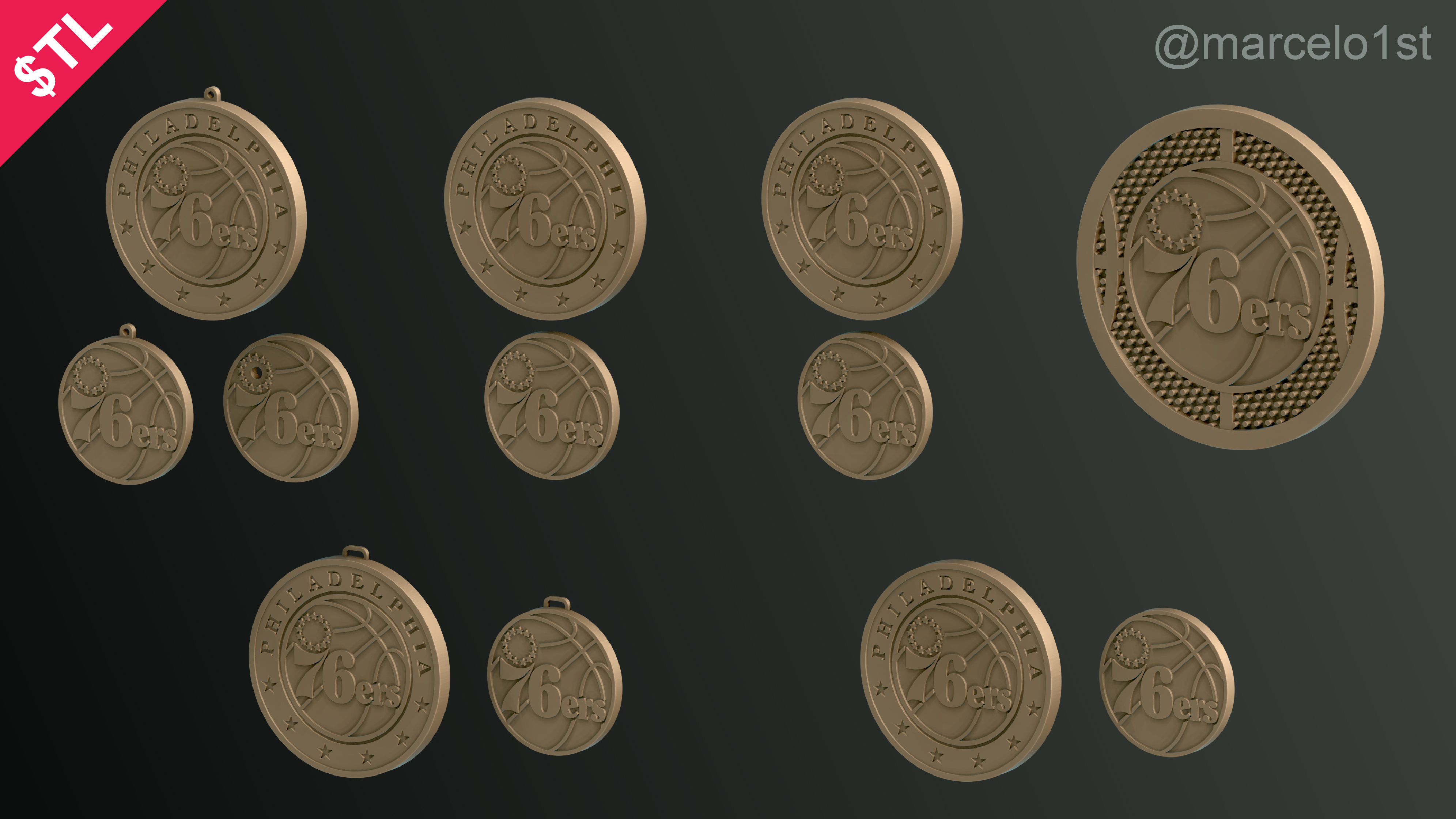 NBA ATLANTIC - Philladelphia 76ers Pack 3D print model_10