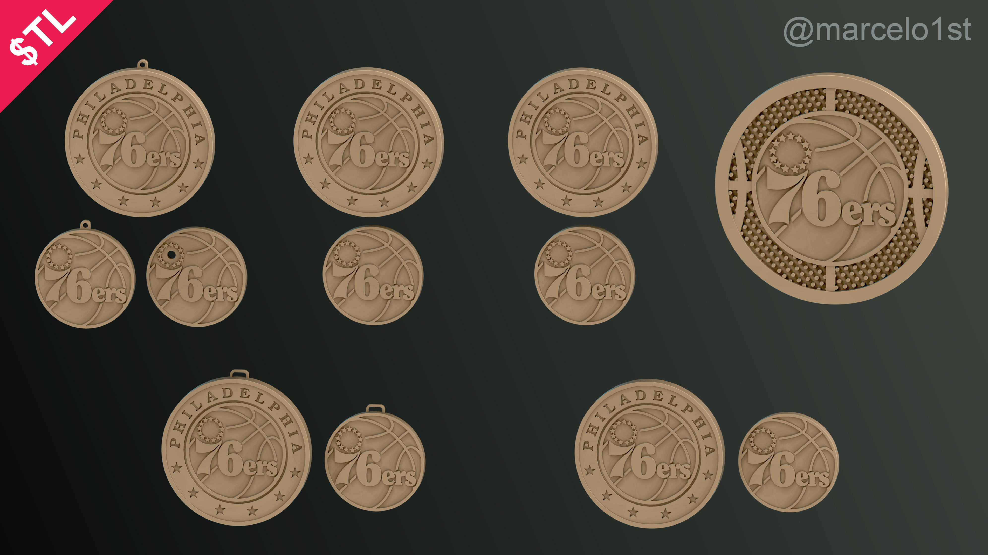 NBA ATLANTIC - Philladelphia 76ers Pack 3D print model_7