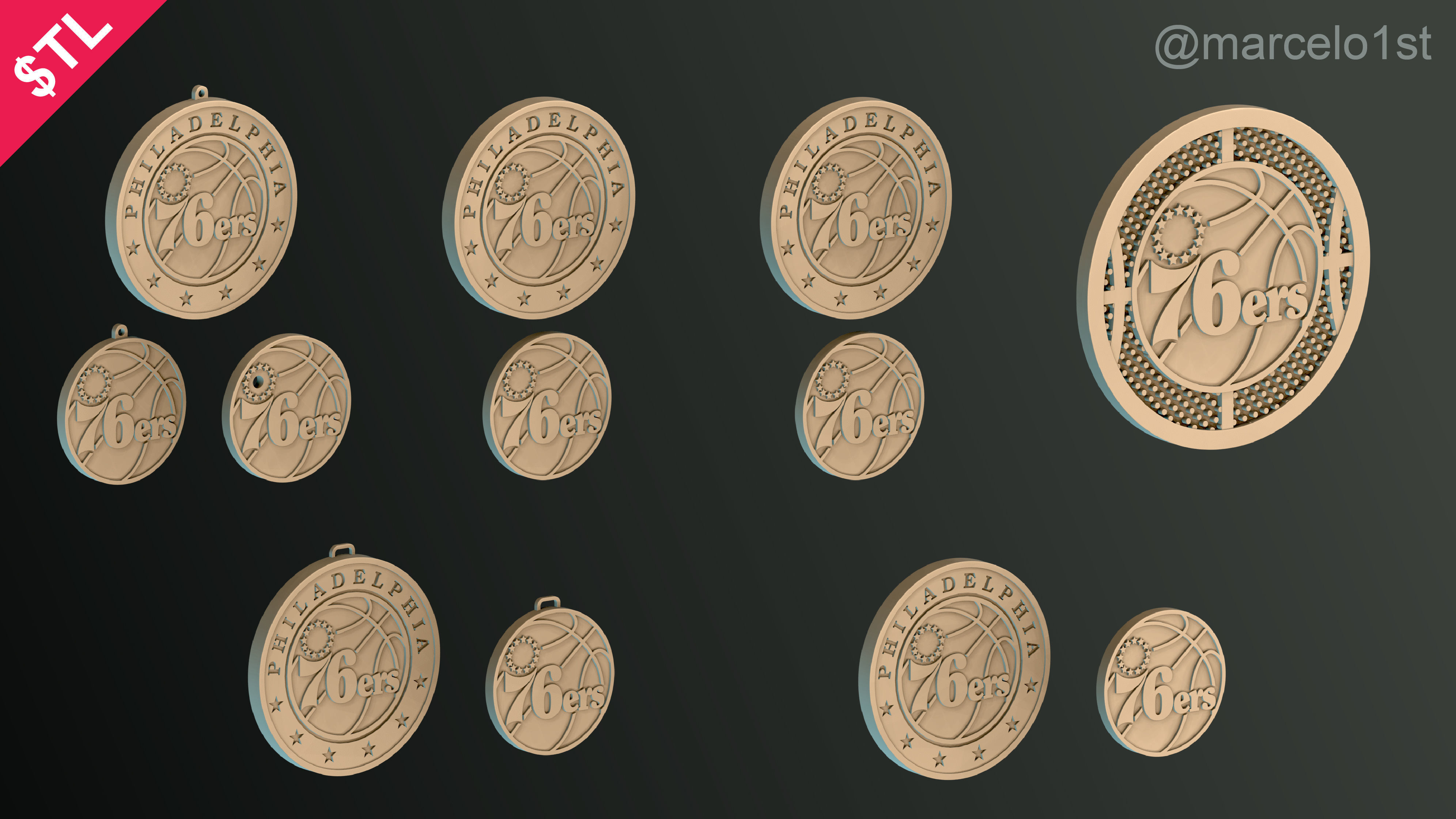 NBA ATLANTIC - Philladelphia 76ers Pack 3D print model_34